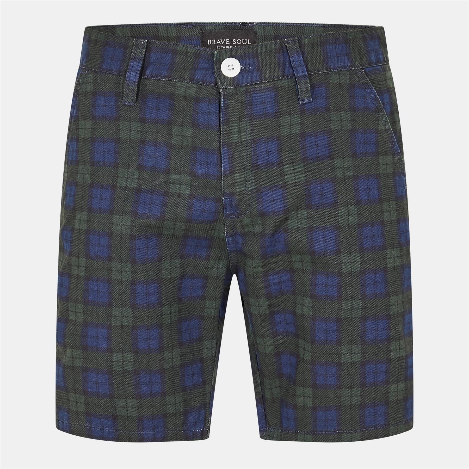 Brave Soul Print Cotton Twill Shorts