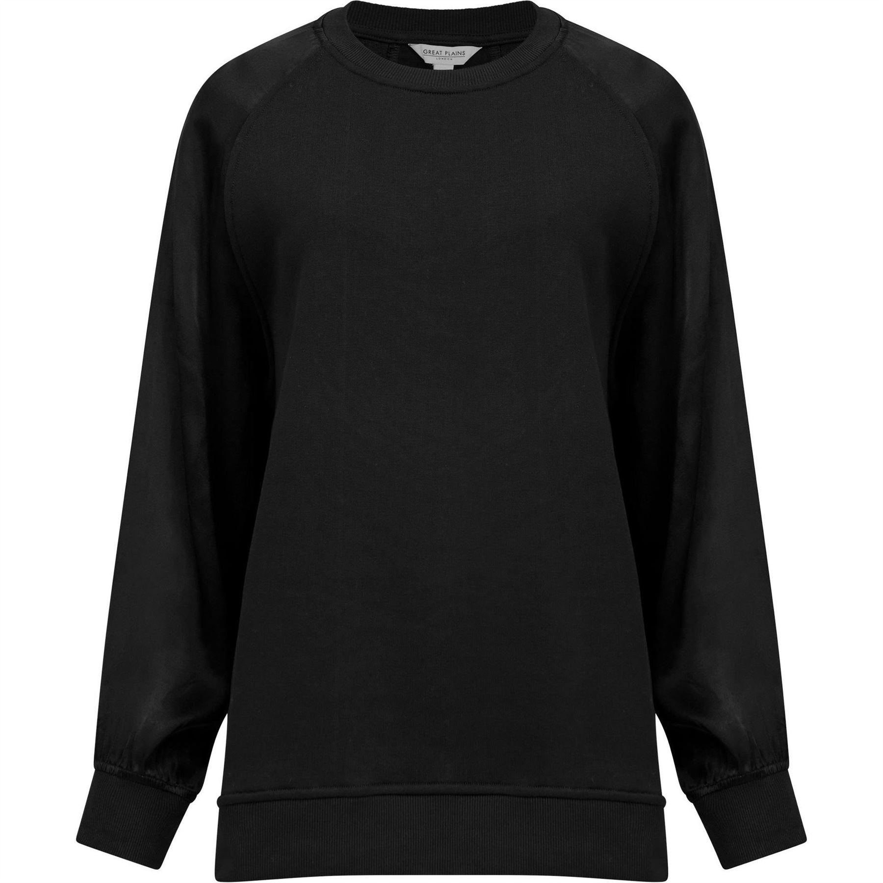 Great Plains Satin Crew Neck Relaxed Fit Sweatshirt