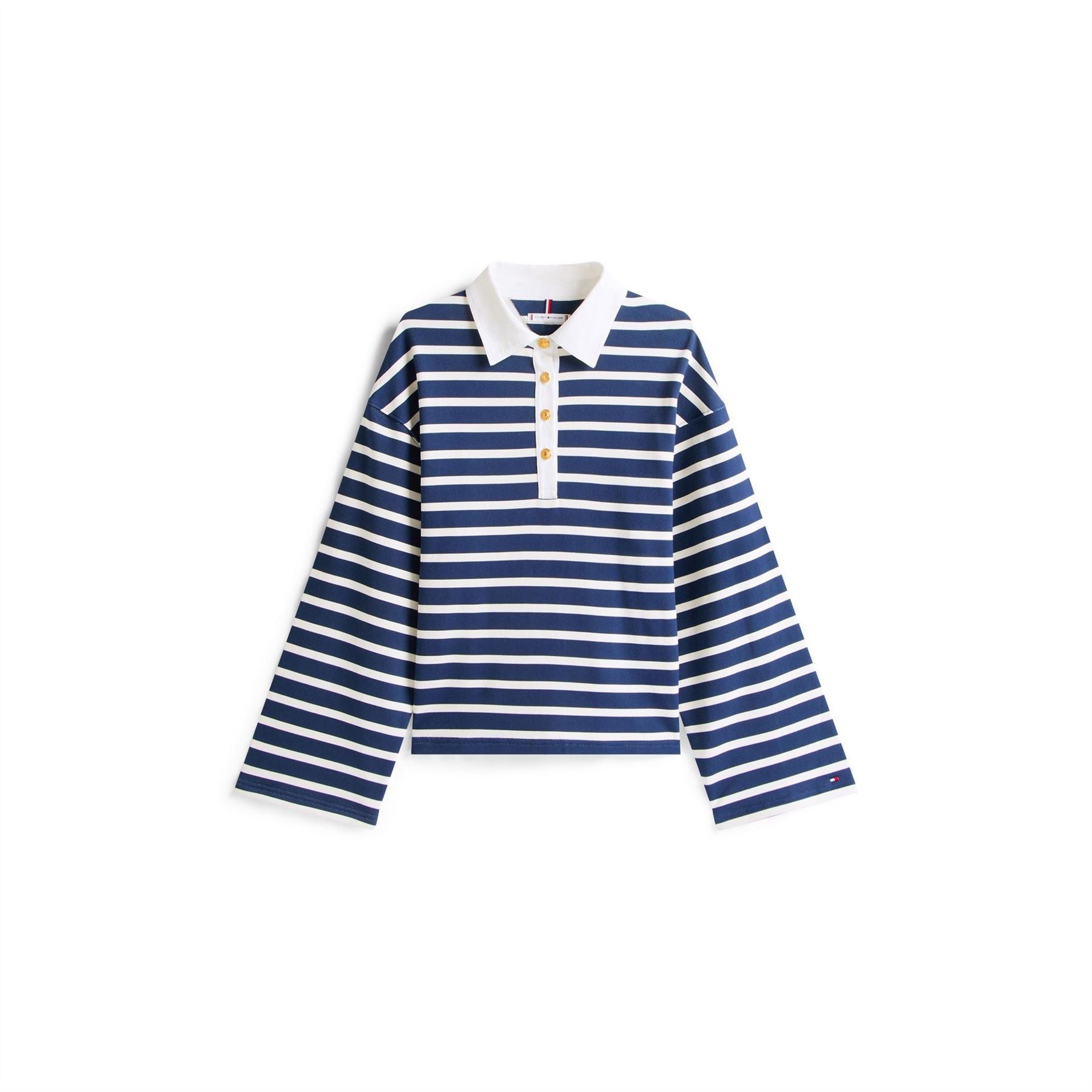 Tommy Hilfiger Gold Button Crew Sweatshirt