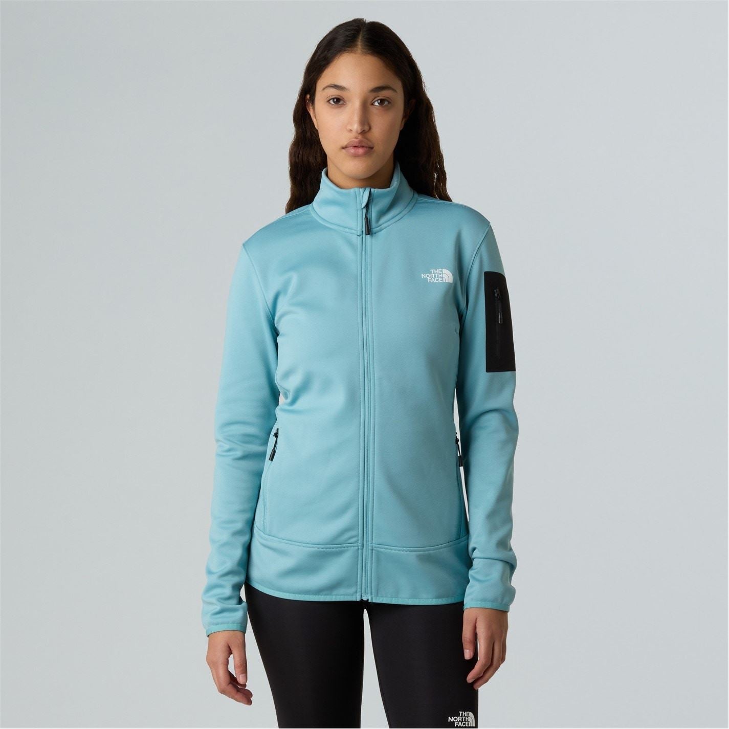 The North Face Mistyescape Solid Patterned Quarter Zipper Zip Neck Jacket