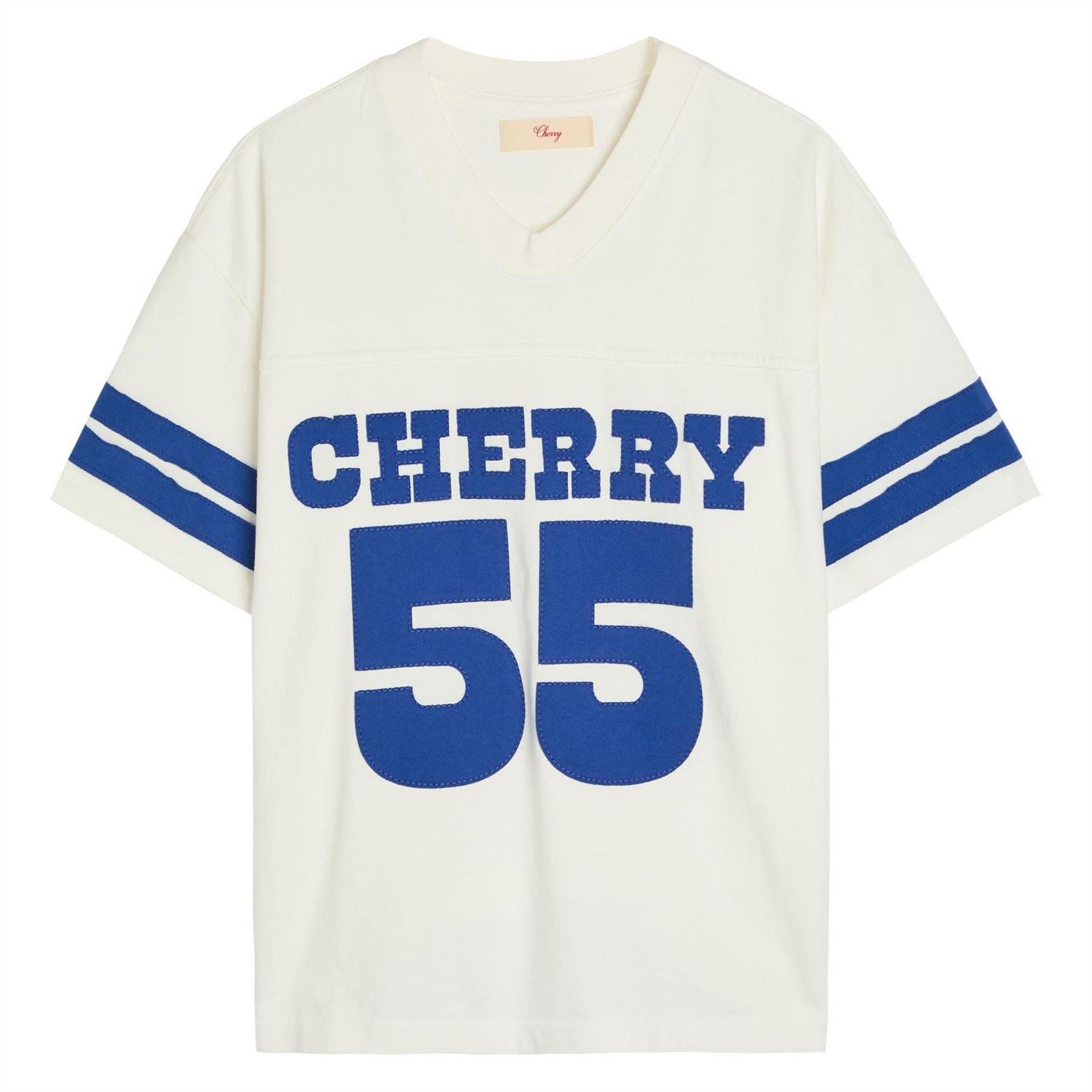 Cherry LA Applique Football Jersey