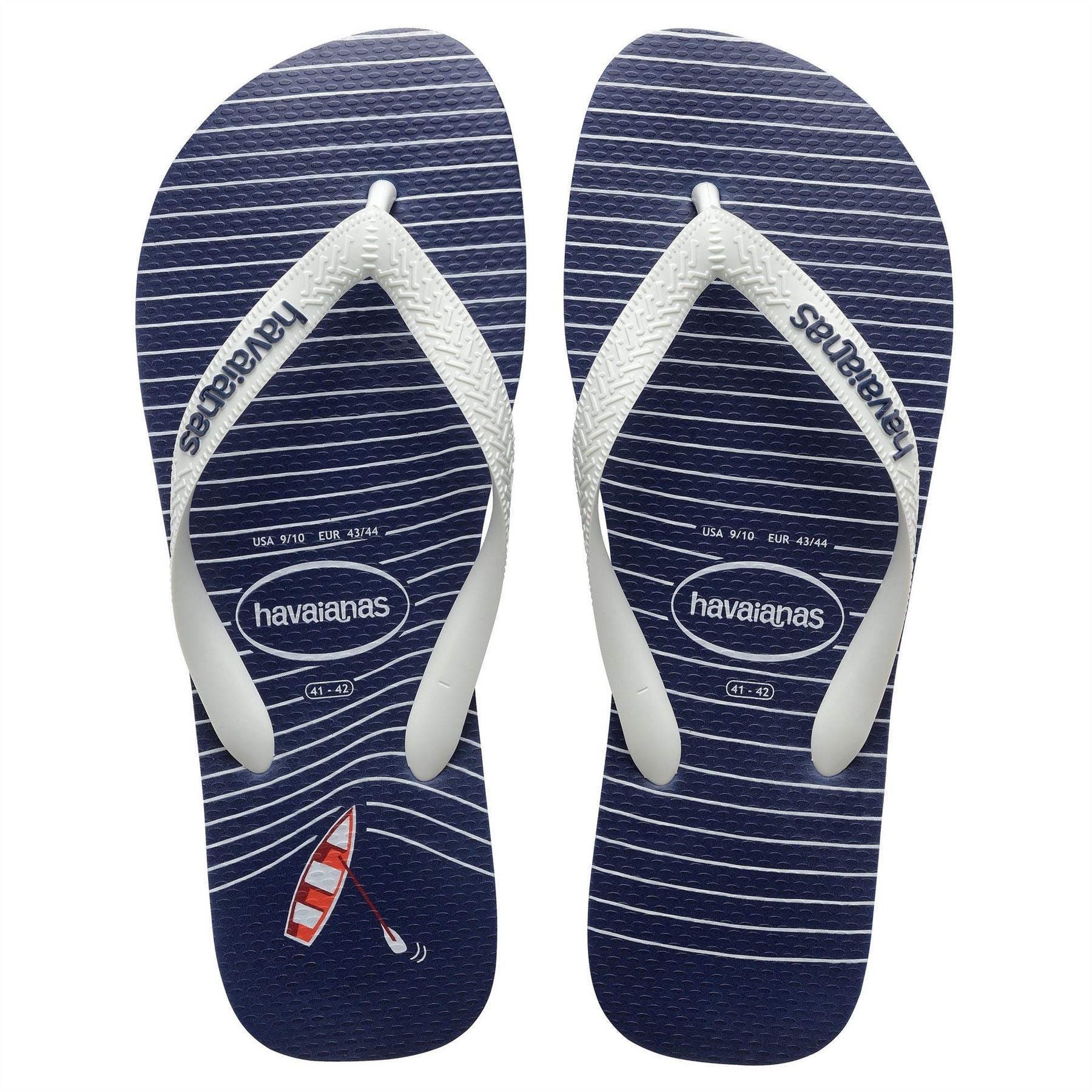 Havaianas Mens Hav. Top Nautical Navy Blue White N Flip Flops