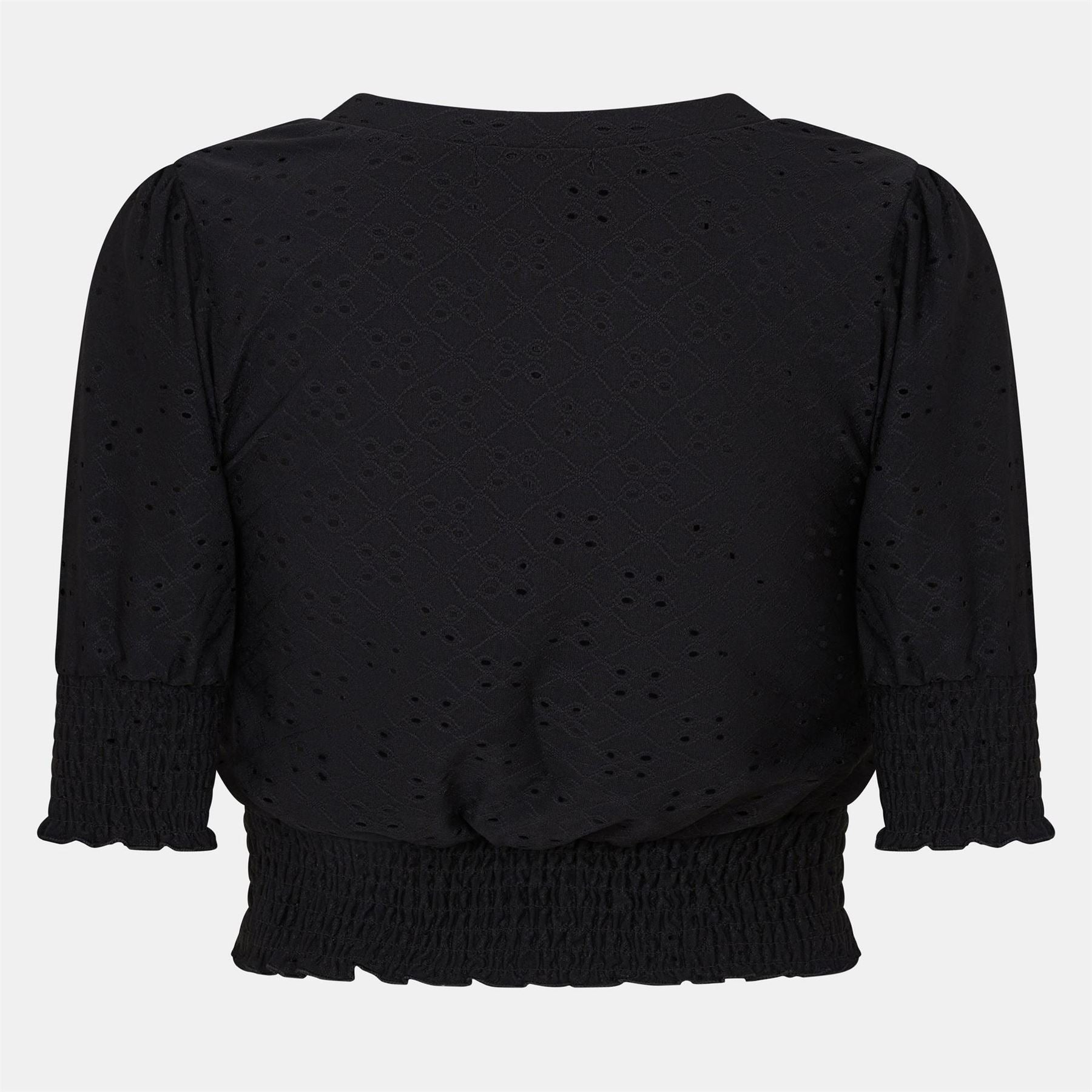 Brave Soul Top With Shirred Sleeves