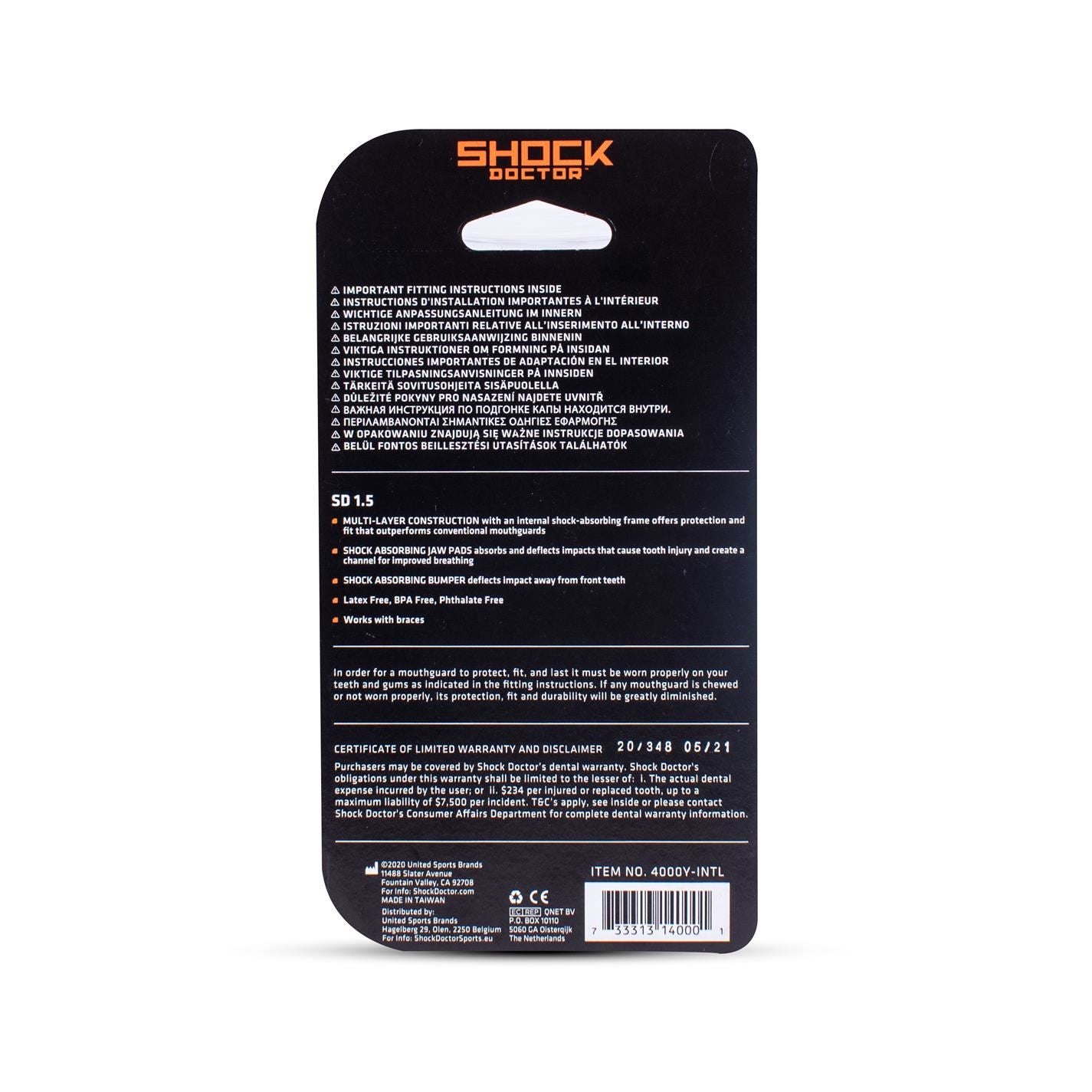 Shock Doctor Doctor 1.5 Mouth Guard Juniors