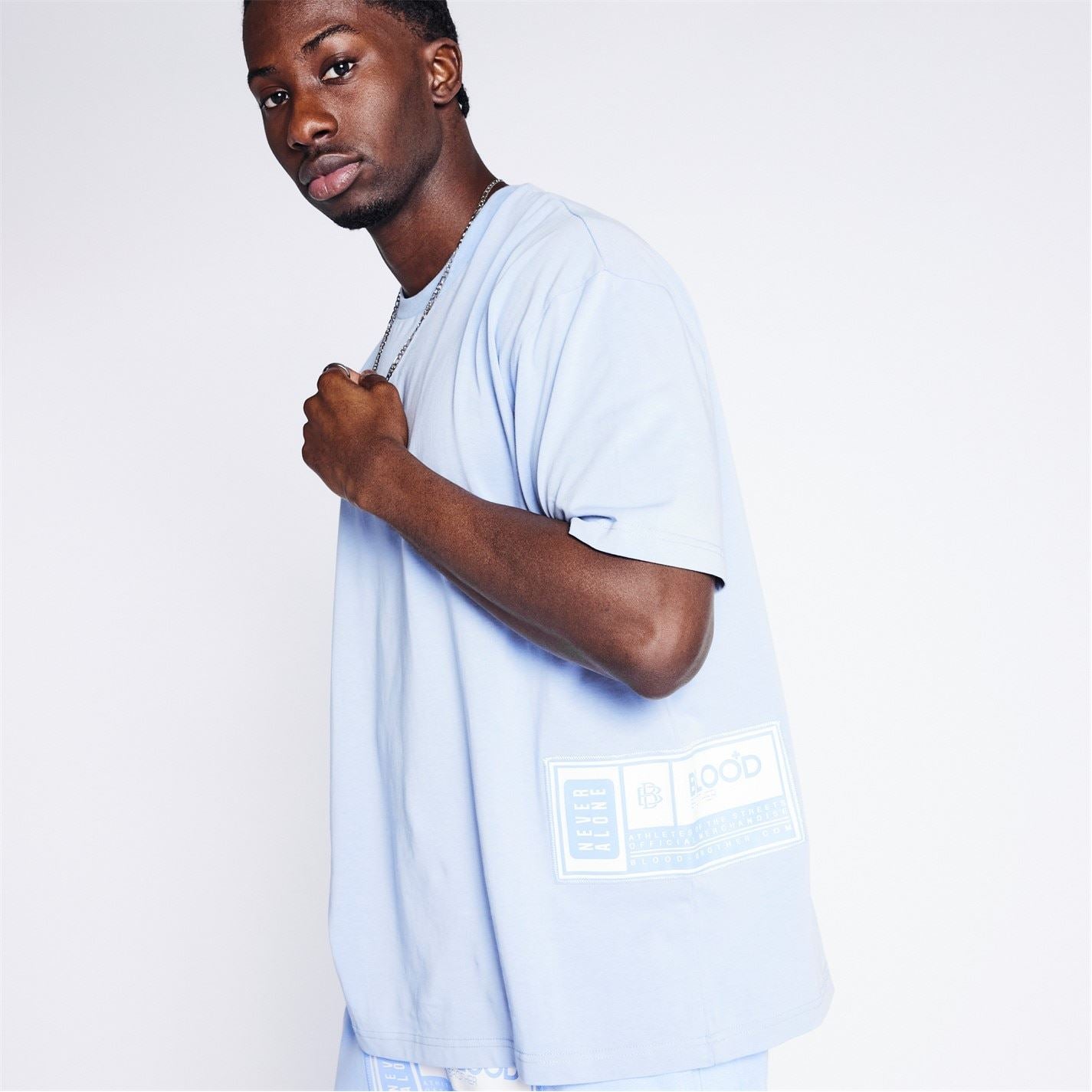 Blood Brother Badged Crew Neck Regular Fit T-Shirt