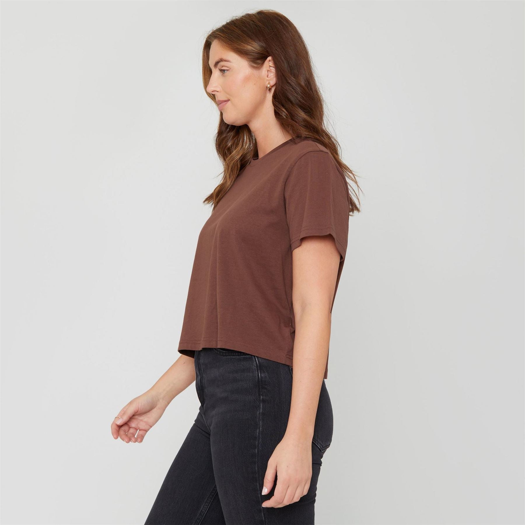 Be You Boxy Fit Cropped Crew Neck T-Shirt