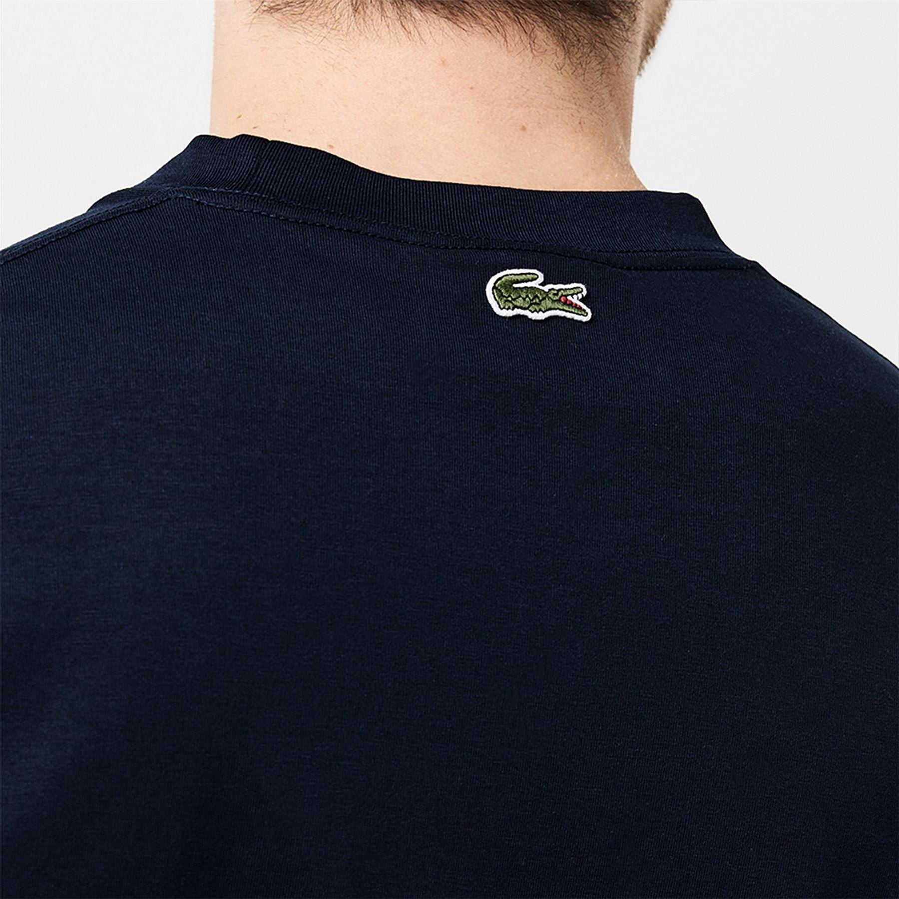 Lacoste Crocodile Print Lettering Regular Fit T-Shirt