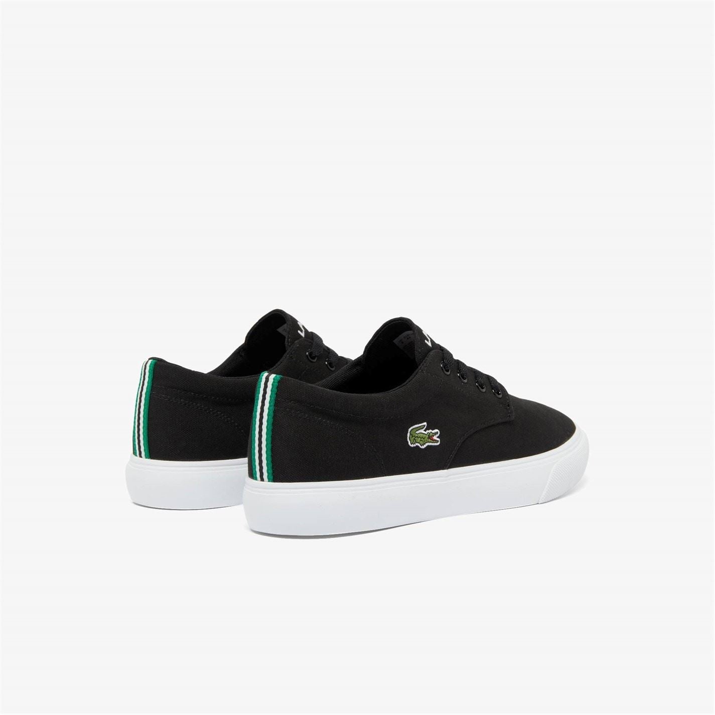 Lacoste Canvas Low Top Crocodile Print Trainers