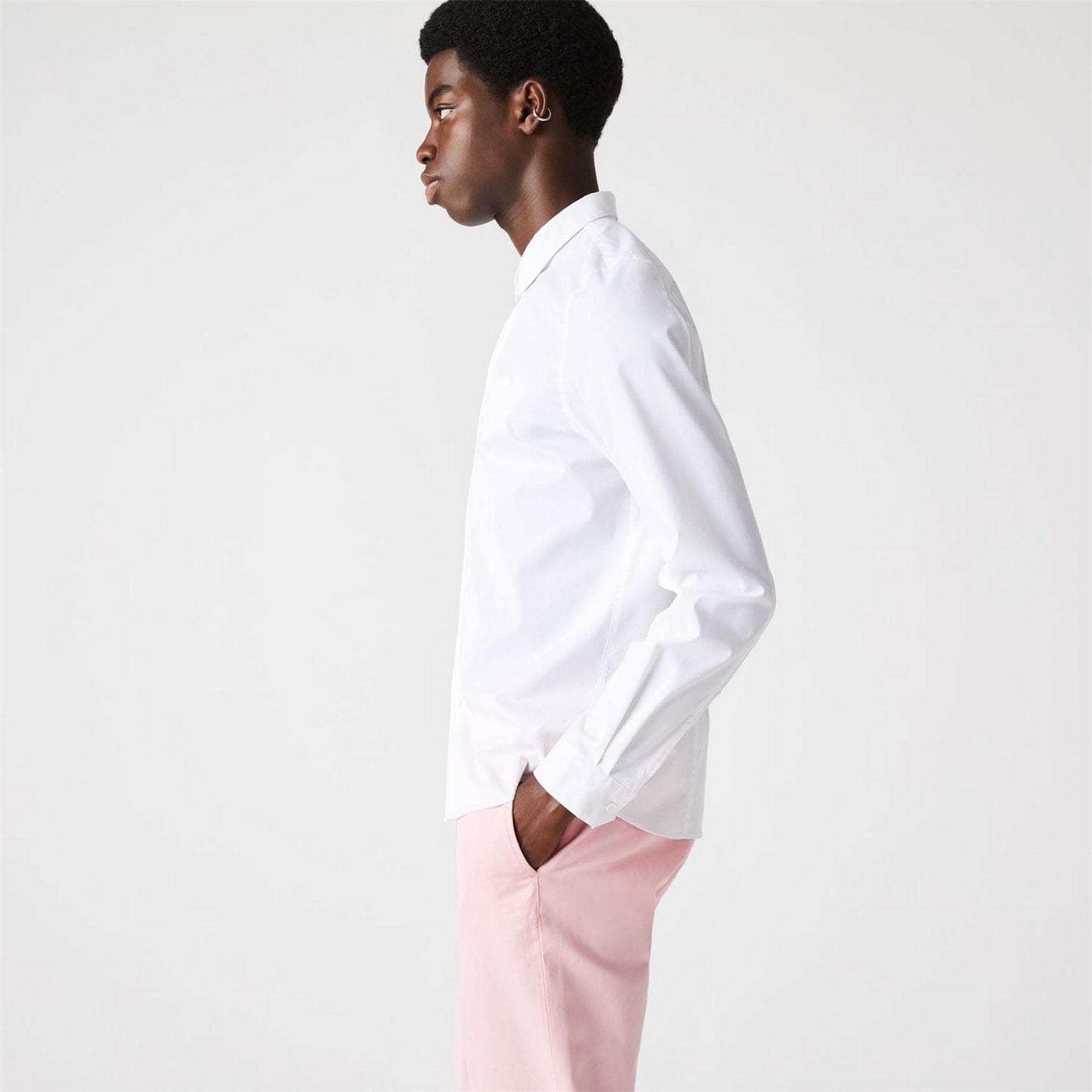 Lacoste Fit Concealed Placket Poplin Shirt