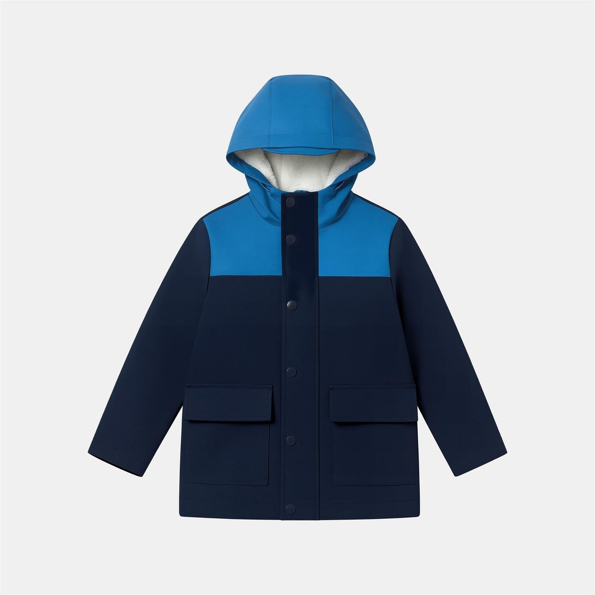 Gelert Leopard Patterned Hooded Snap Button Ribbed Cuff Rain Jacket