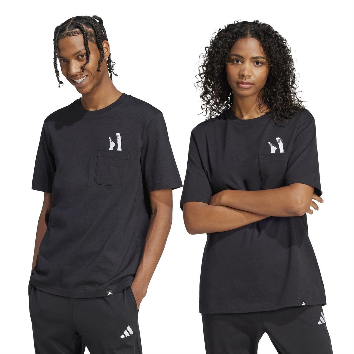 adidas Slides Graphic Pocket T-Shirt Adults