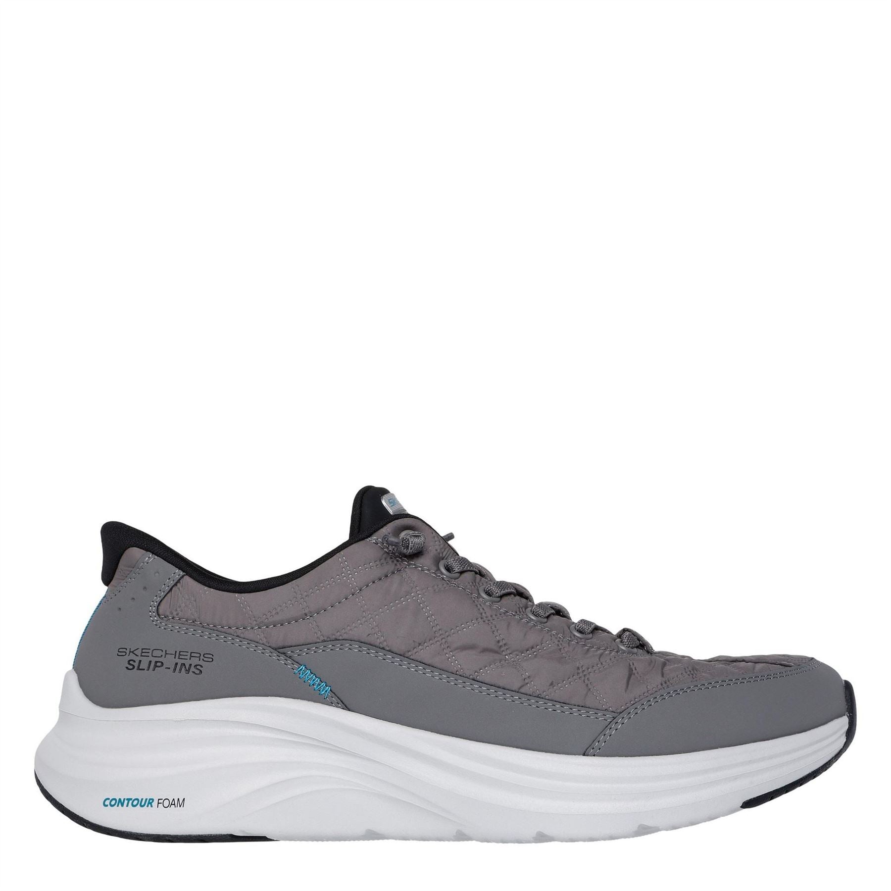 Skechers Mens Quilted Upper Sneaker Slip On Trainers