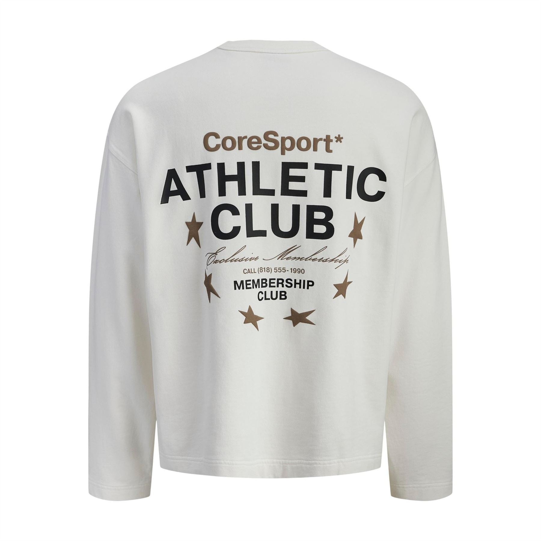 Jack and Jones Athletico Lettering Graphic Long Sleeve Sweatshirt
