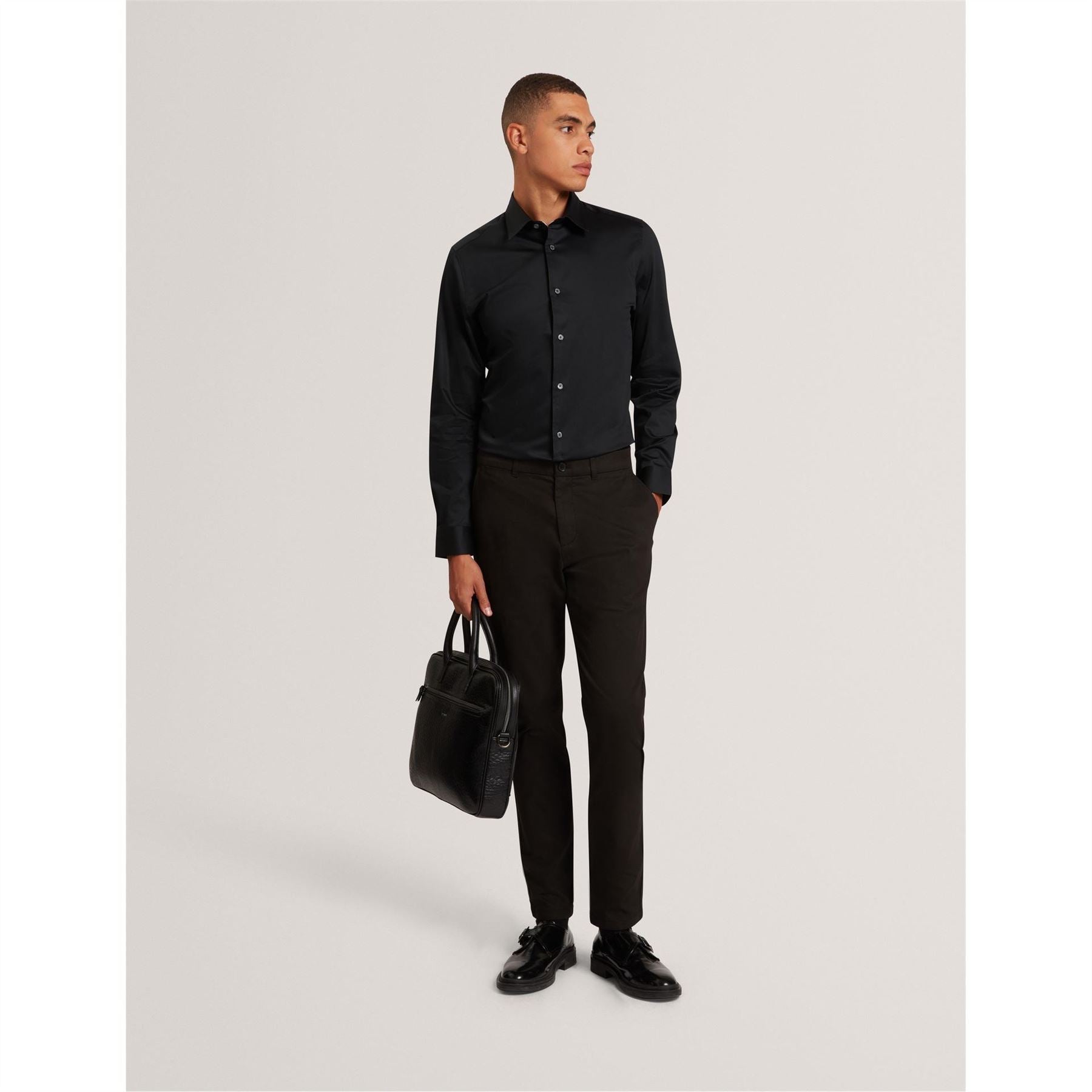 Ted Baker Collared Neck Long Sleeve Point Collar Shirt