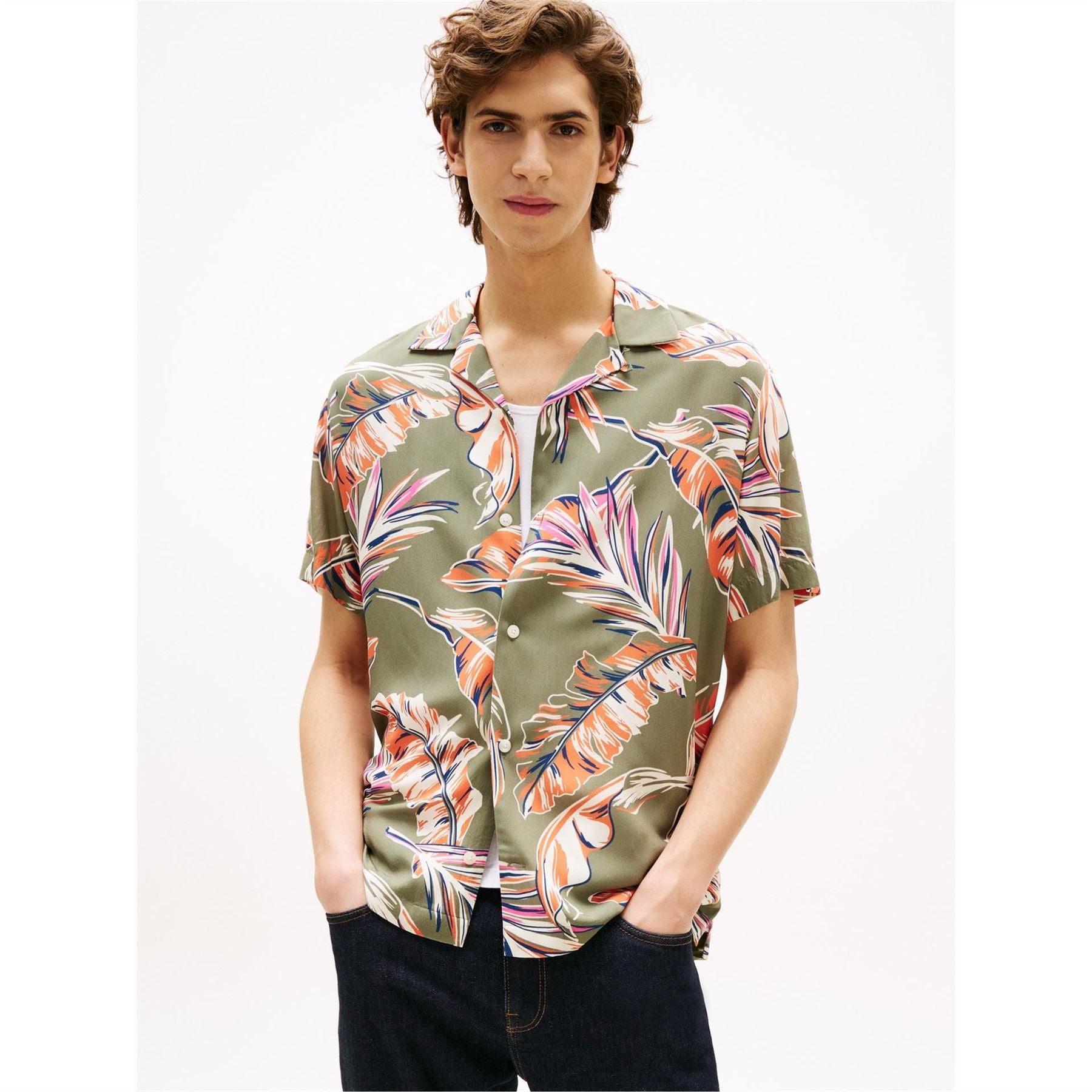 Tommy Hilfiger Floral Regular Fit Short Sleeve Shirt