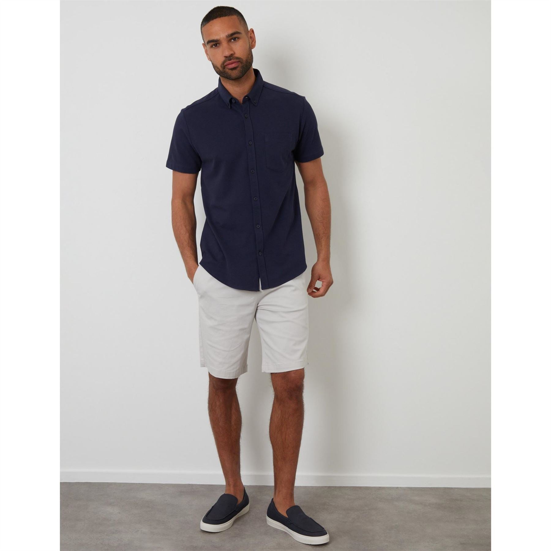 Threadbare Majestic Regular Fit Button Down Collar Shirt