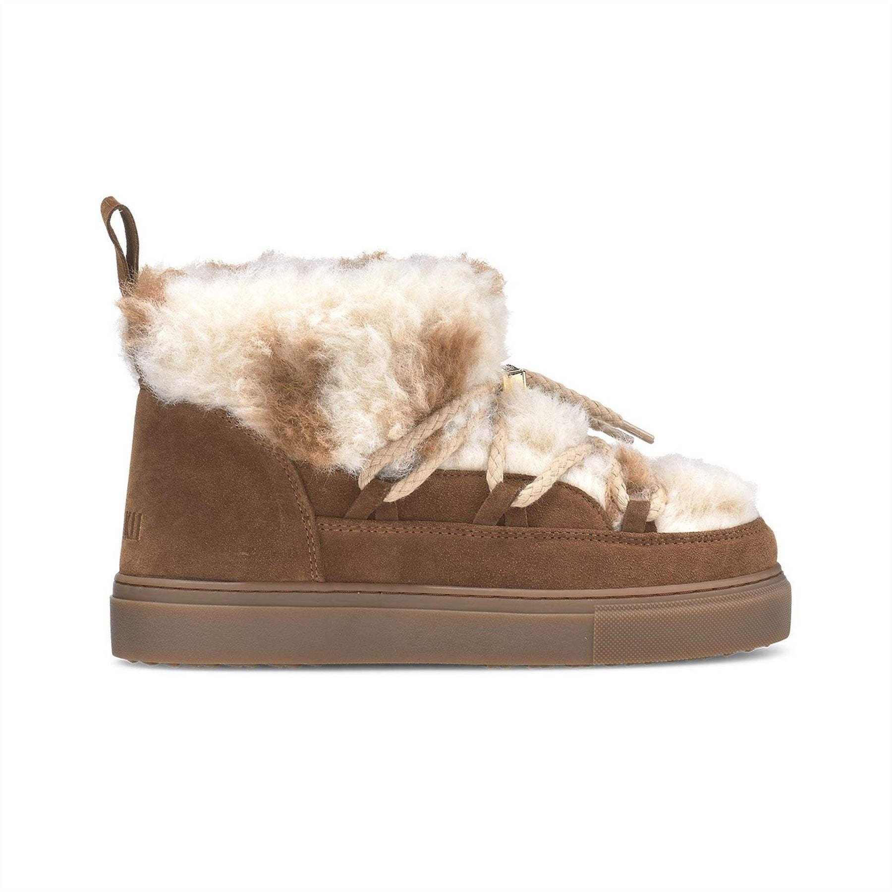 Inuikii Teddy Low Snug Boots Lace Up Flats