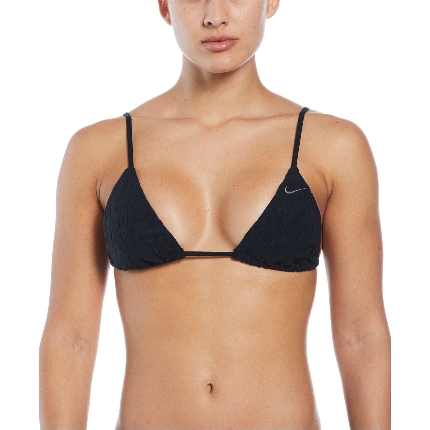 Nike Tie Back Textured Triangle Bikini Top