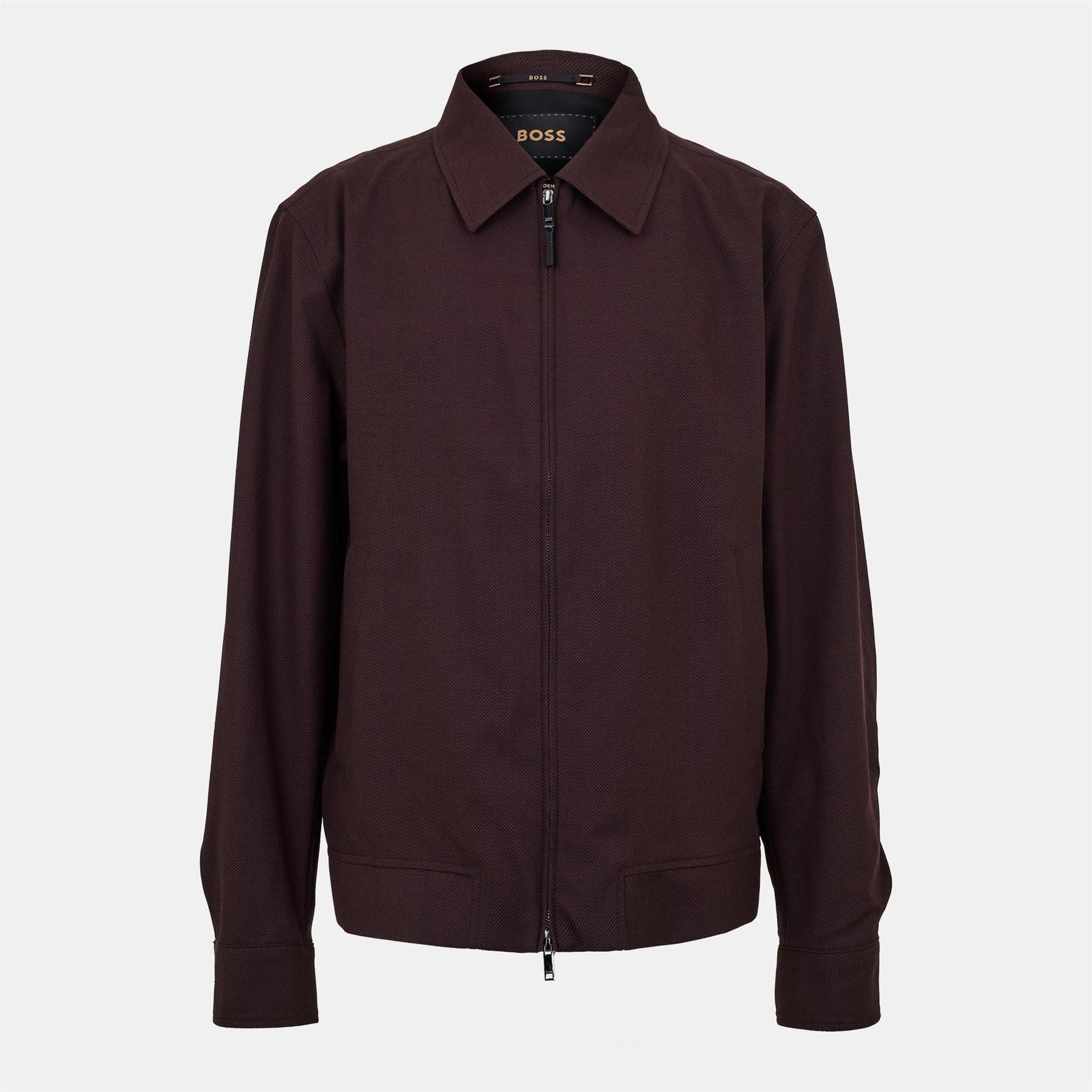 Boss Heston Wing Solid Patterned Snap Button Softshell Jacket
