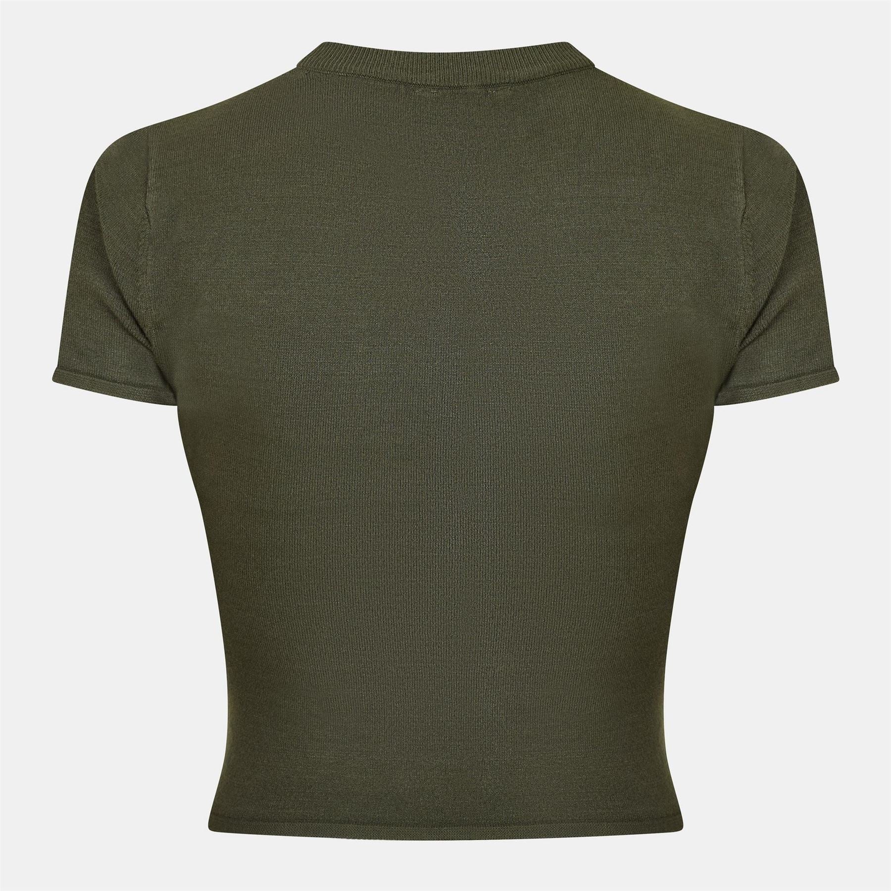 Jack Wills Knitted Cropped Slim Fit T-Shirt
