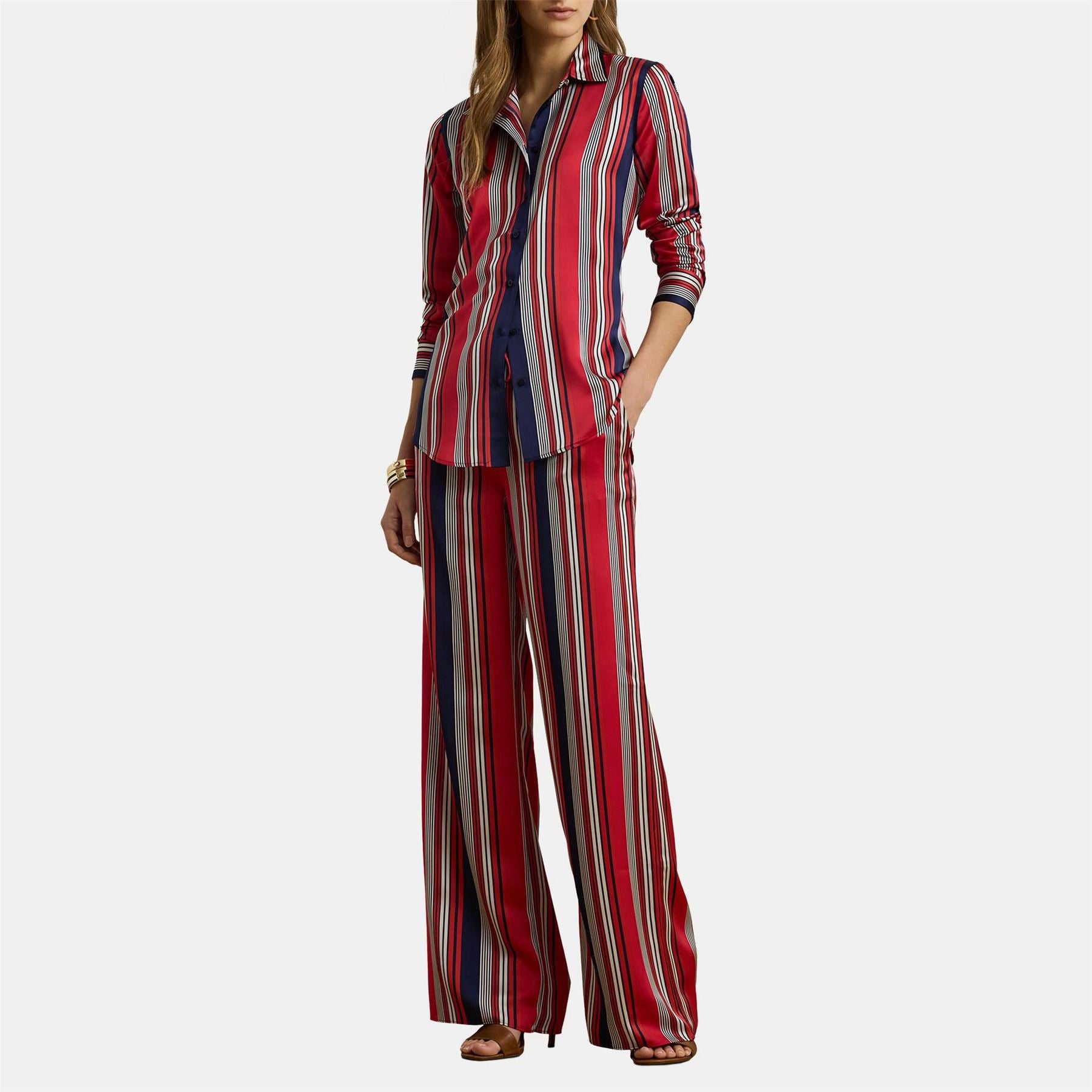 Lauren by Ralph Lauren Charmeuse Wide Leg Trousers