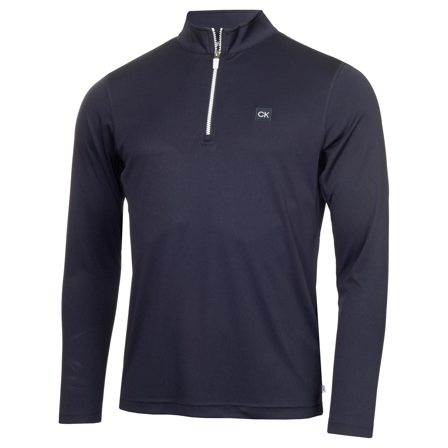 Calvin Klein Golf Regular Fit Zip Neck Long Sleeve Sweatshirt