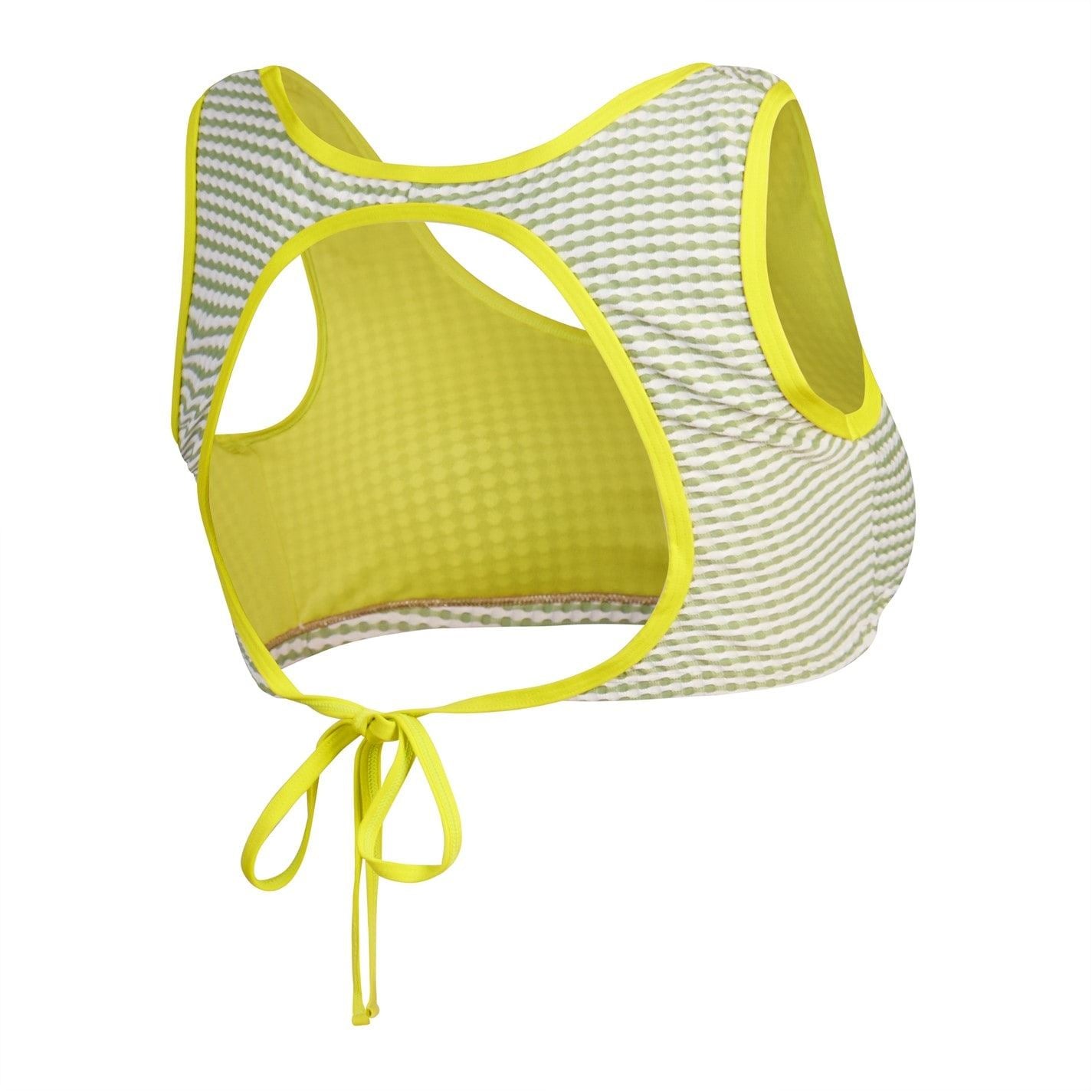 Speedo Wrap Tie Back Bikini Top Horizontal Stripe