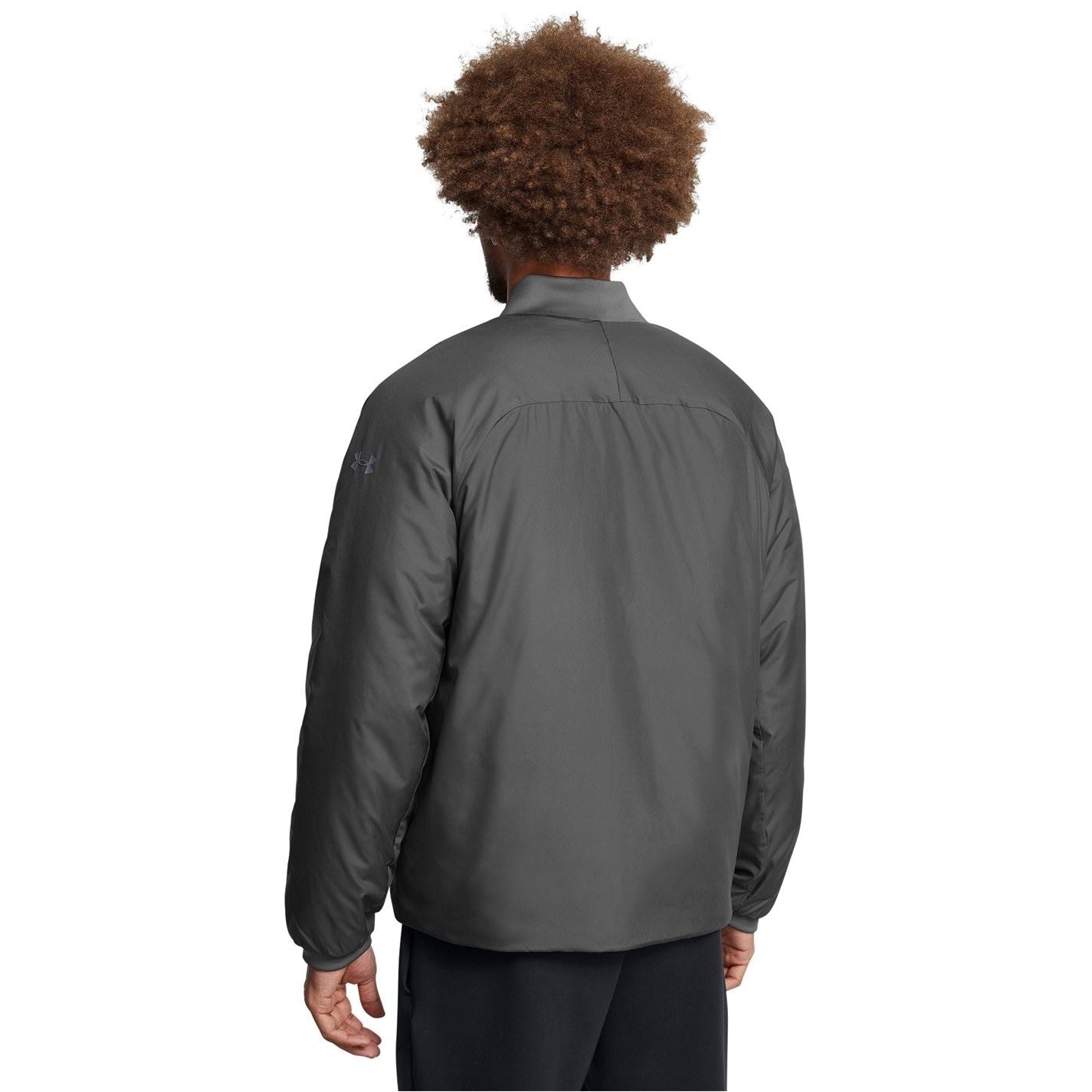 Under Armour Solid Patterned Ribbed Cuff Bomber Collar Bomber Jacket