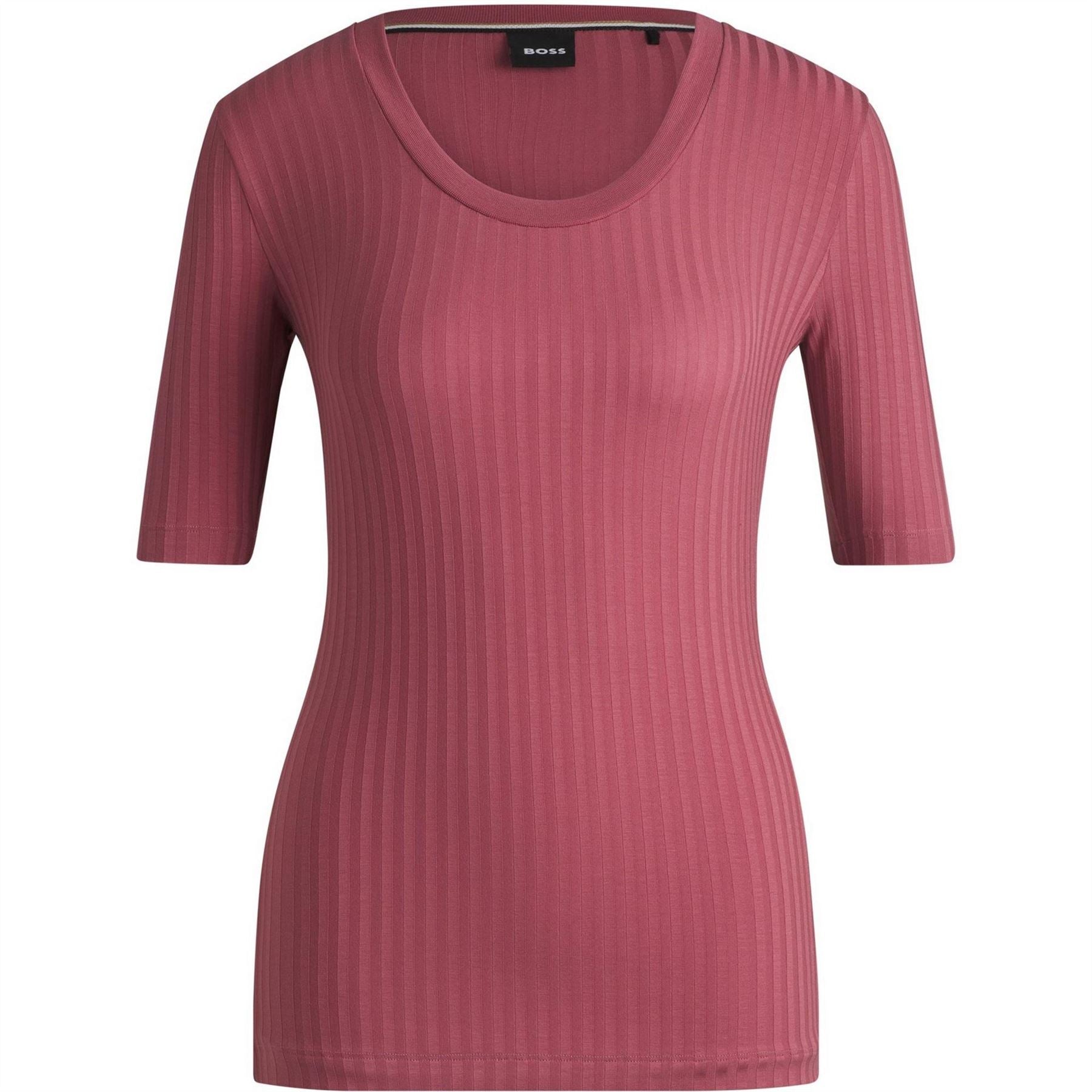 Boss Scoop Neck Three-Quarter Sleeve T-Shirt