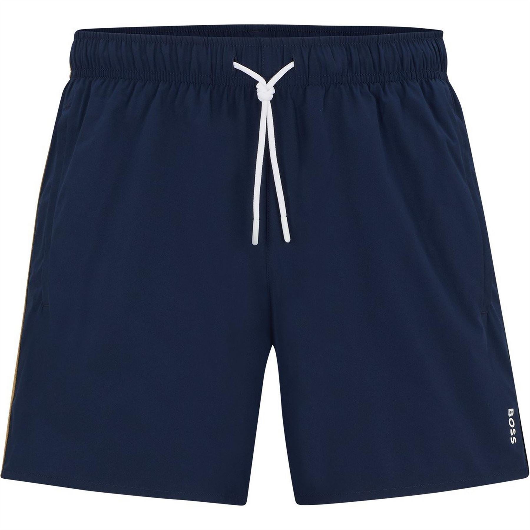 Boss Iconic Solid Patterned Regular Fit Swim Trunk
