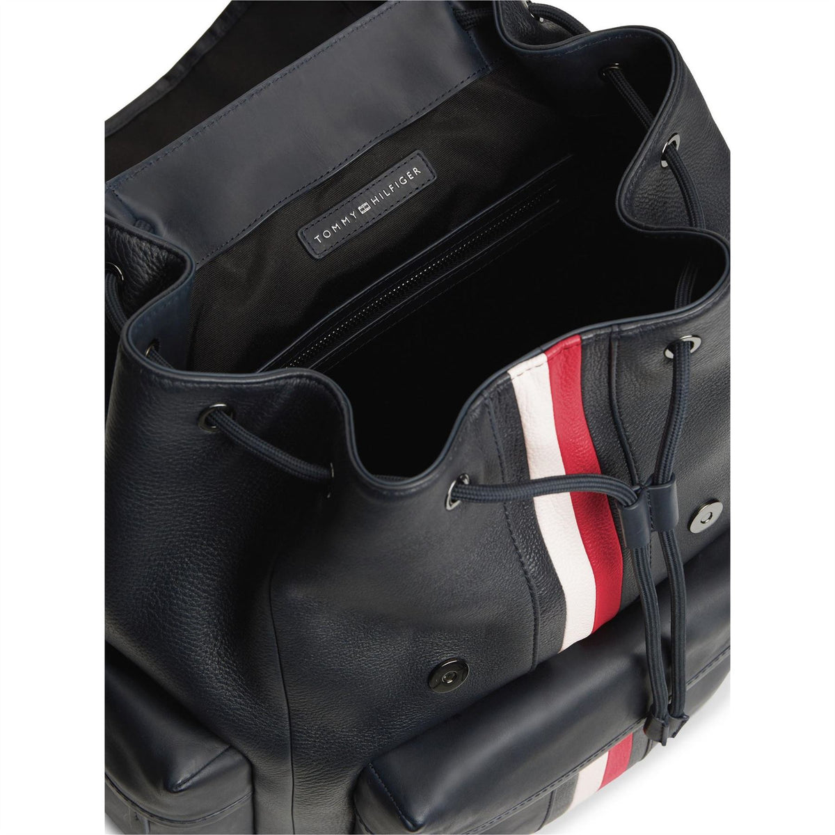 Tommy Hilfiger Stripe Leather Backpack