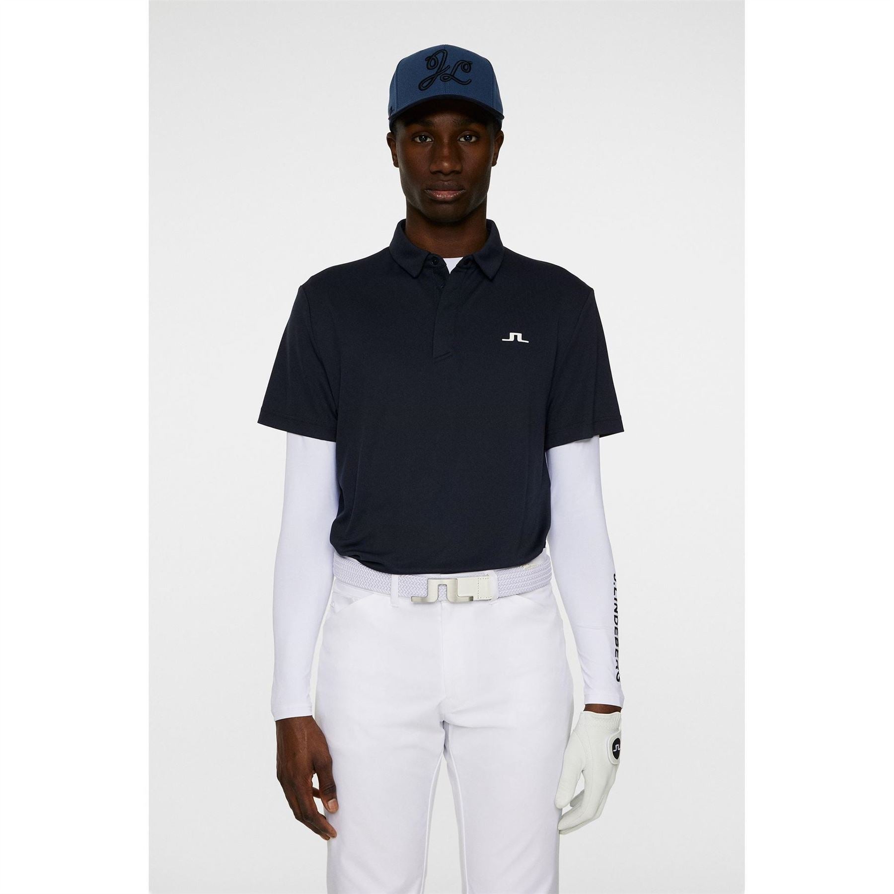 J Lindeberg Golf Collared Neck Short Sleeve Polo Shirt