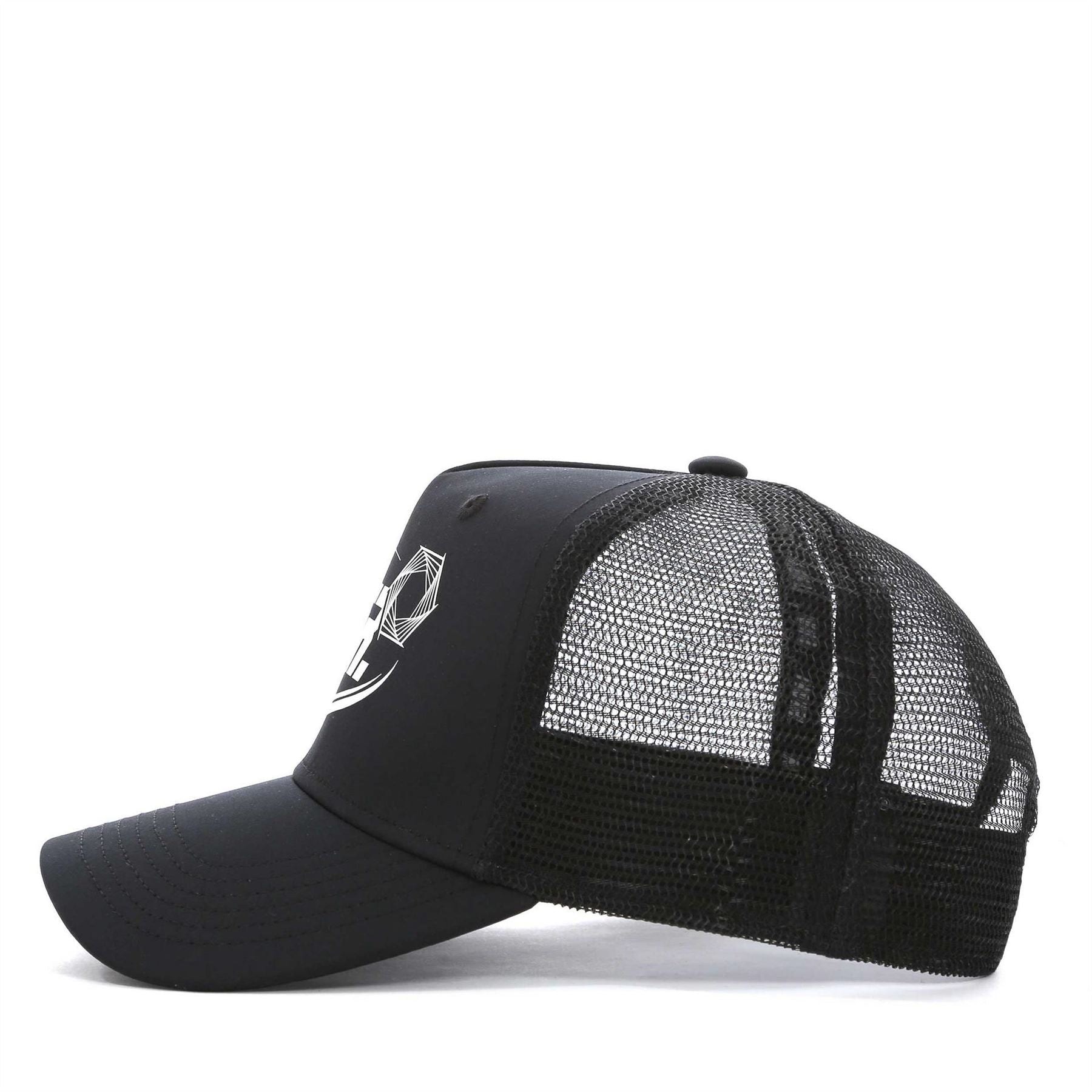Societe Noir Text Graphic Logo Trucker Cap