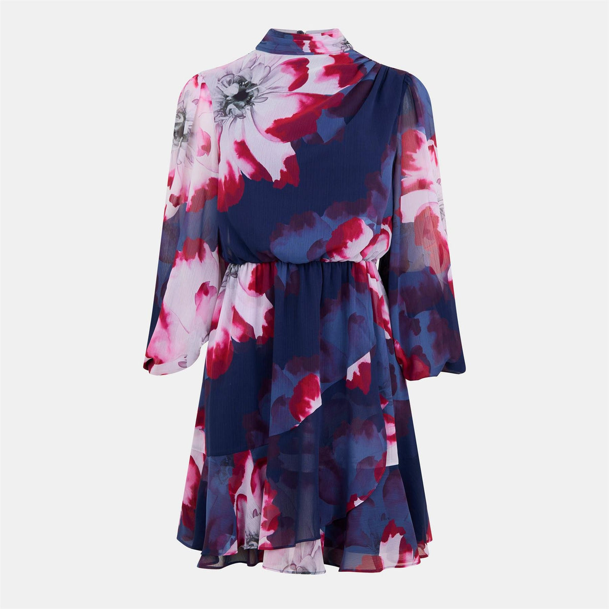 Ted Baker Woven High Neck Mini A-Line Dress