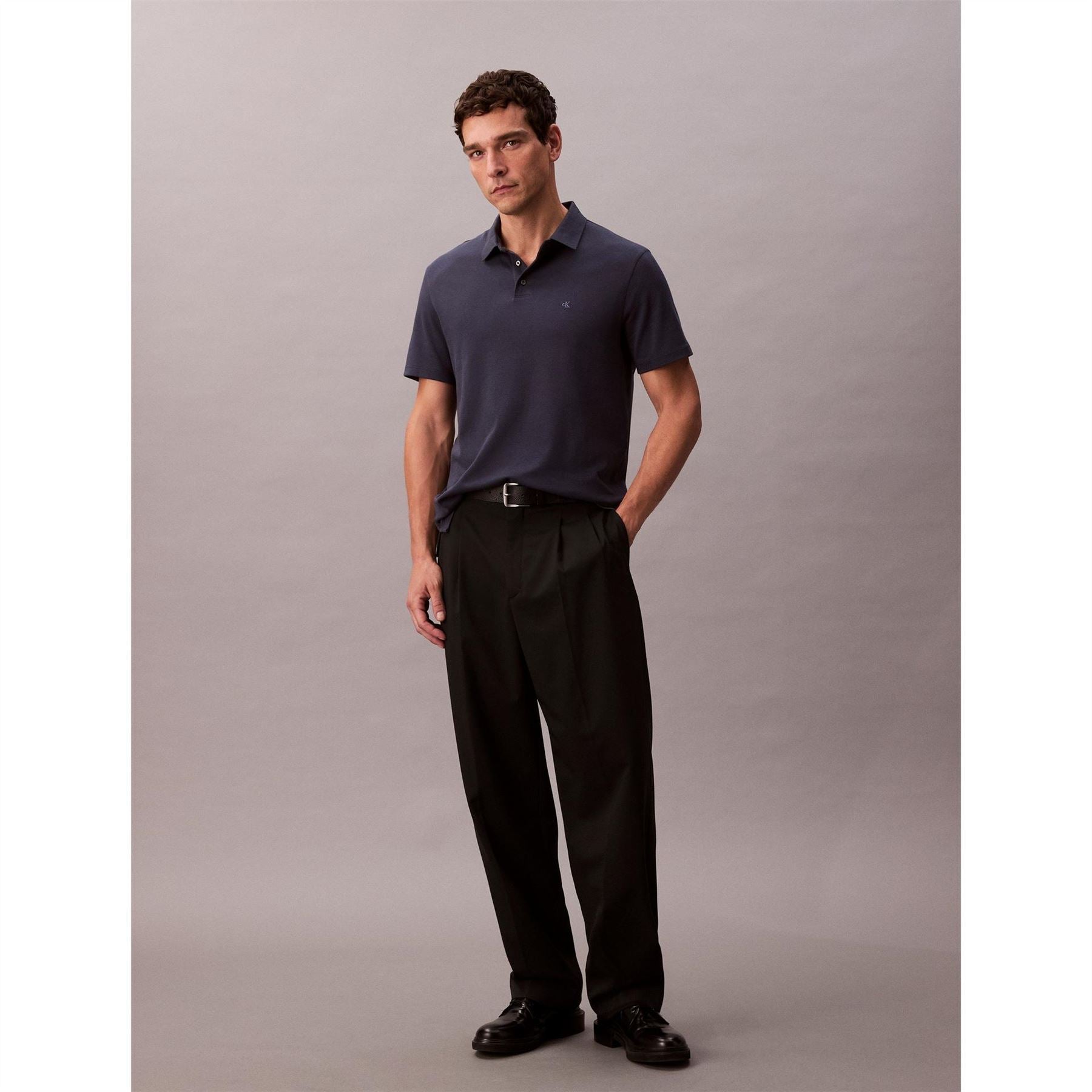 Calvin Klein Jeans Pima Collared Neck Short Sleeve Polo Shirt