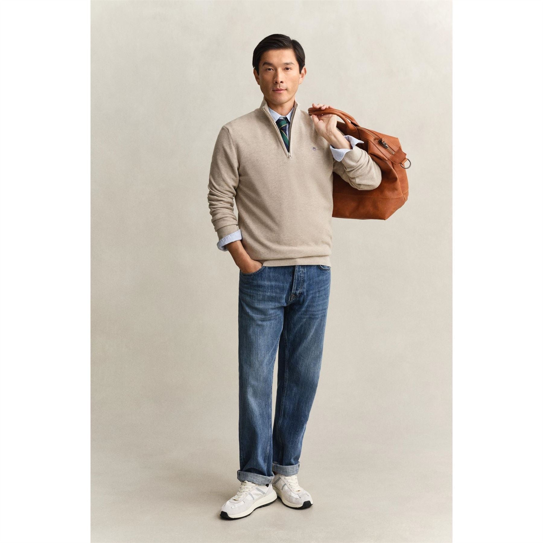 Gant Textrd Half Zip Sn62