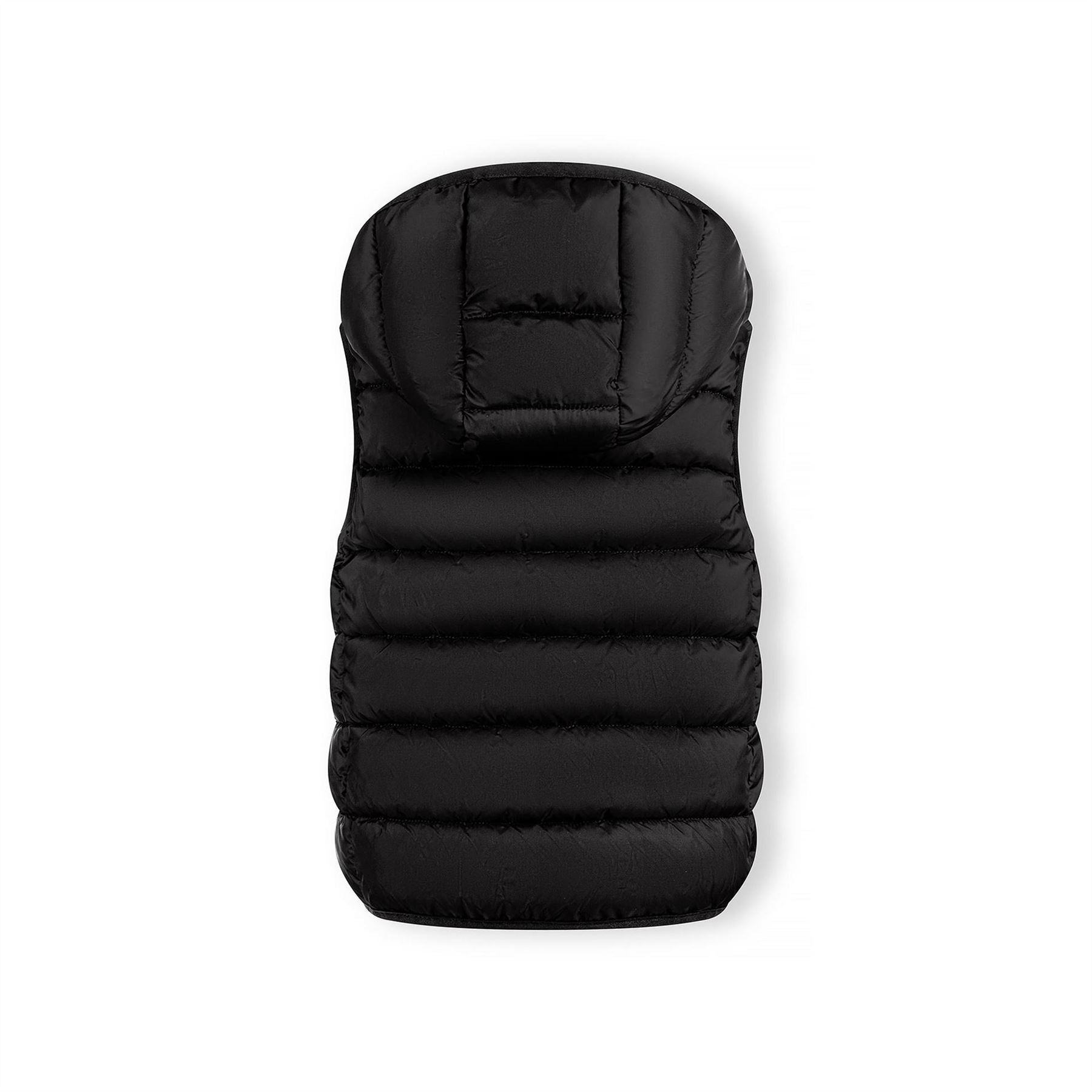 Minoti Girls Quilted Gilet Detachable Hood Black