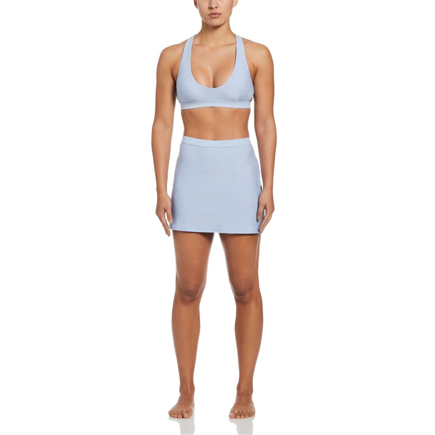Nike Cut-Out Textured Bikini Top Set