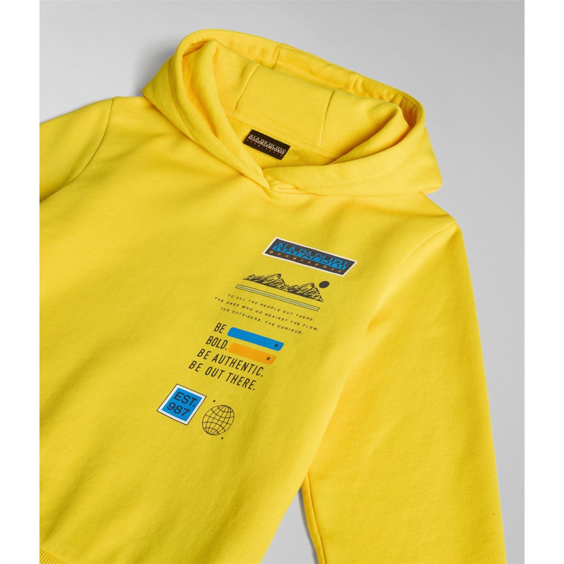 Napapijri Hooded Text Graphic Long Sleeve Sweatshirt