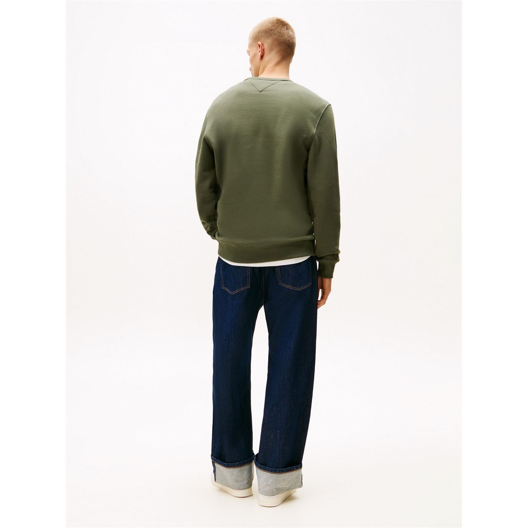 Tommy Jeans TJM Rubber Badge Regular Fit Crew Neck Long Sleeve Sweatshirt