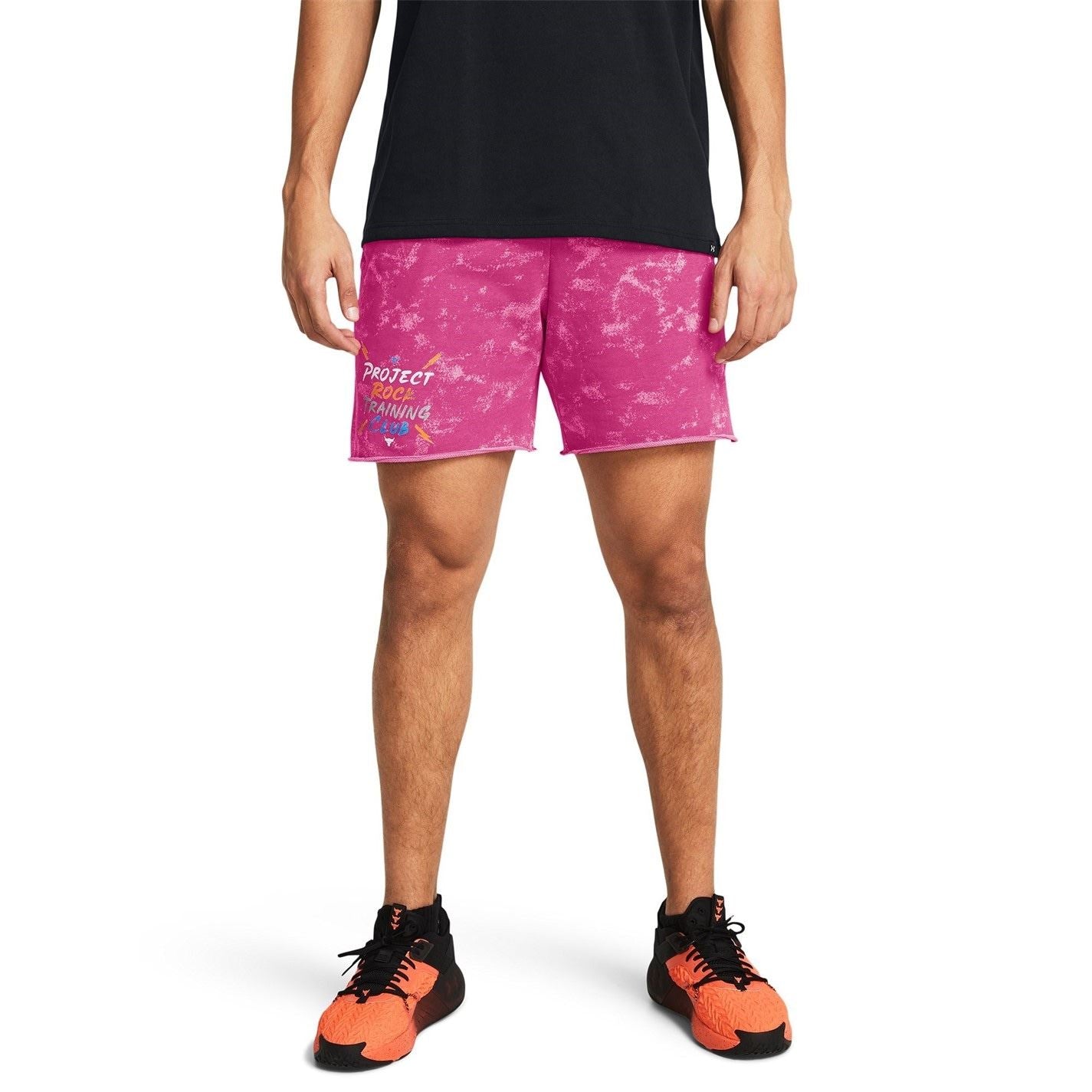 Under Armour Project Rock Marble Patterned Bermuda Shorts