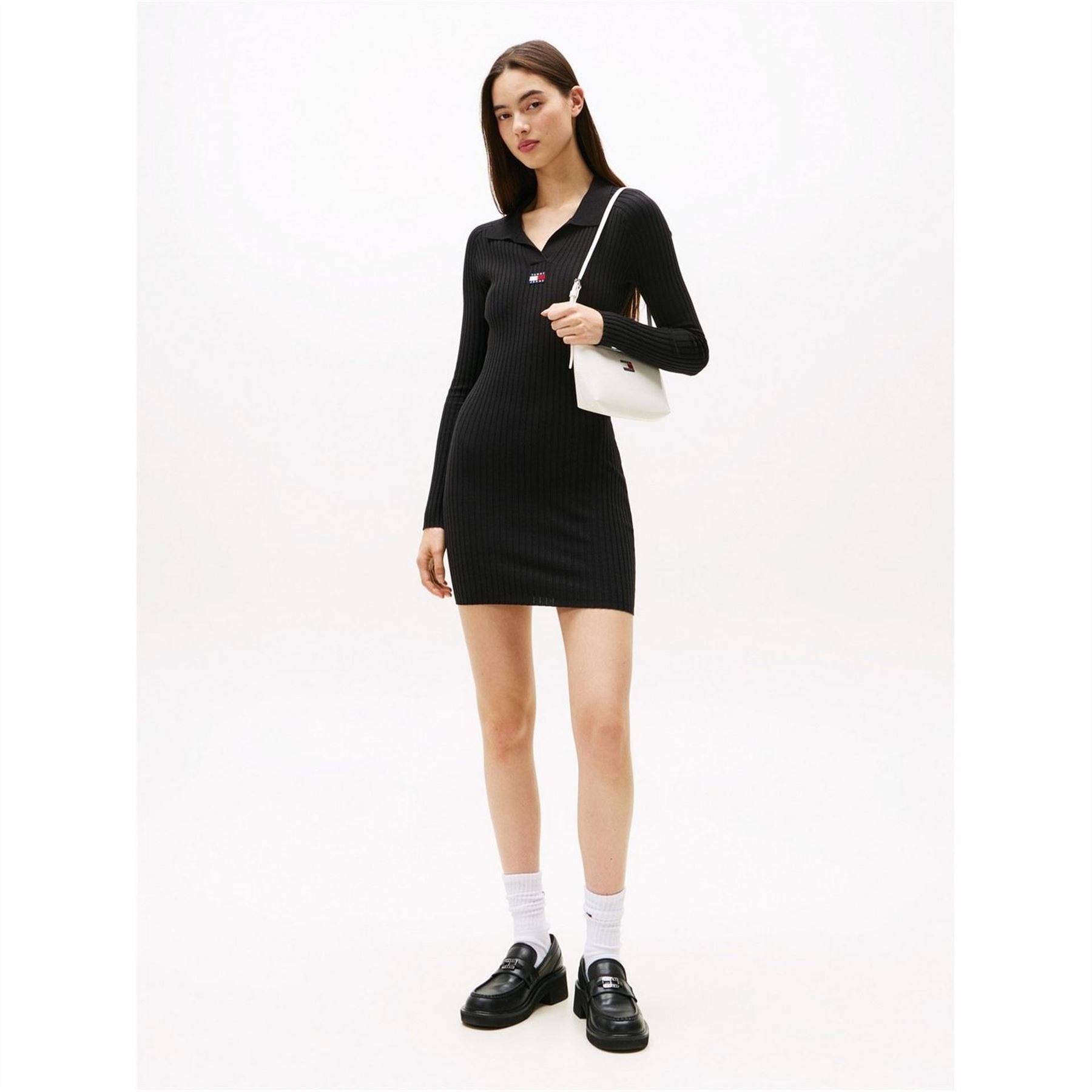 Tommy Jeans Badge Rib Jumper Dress