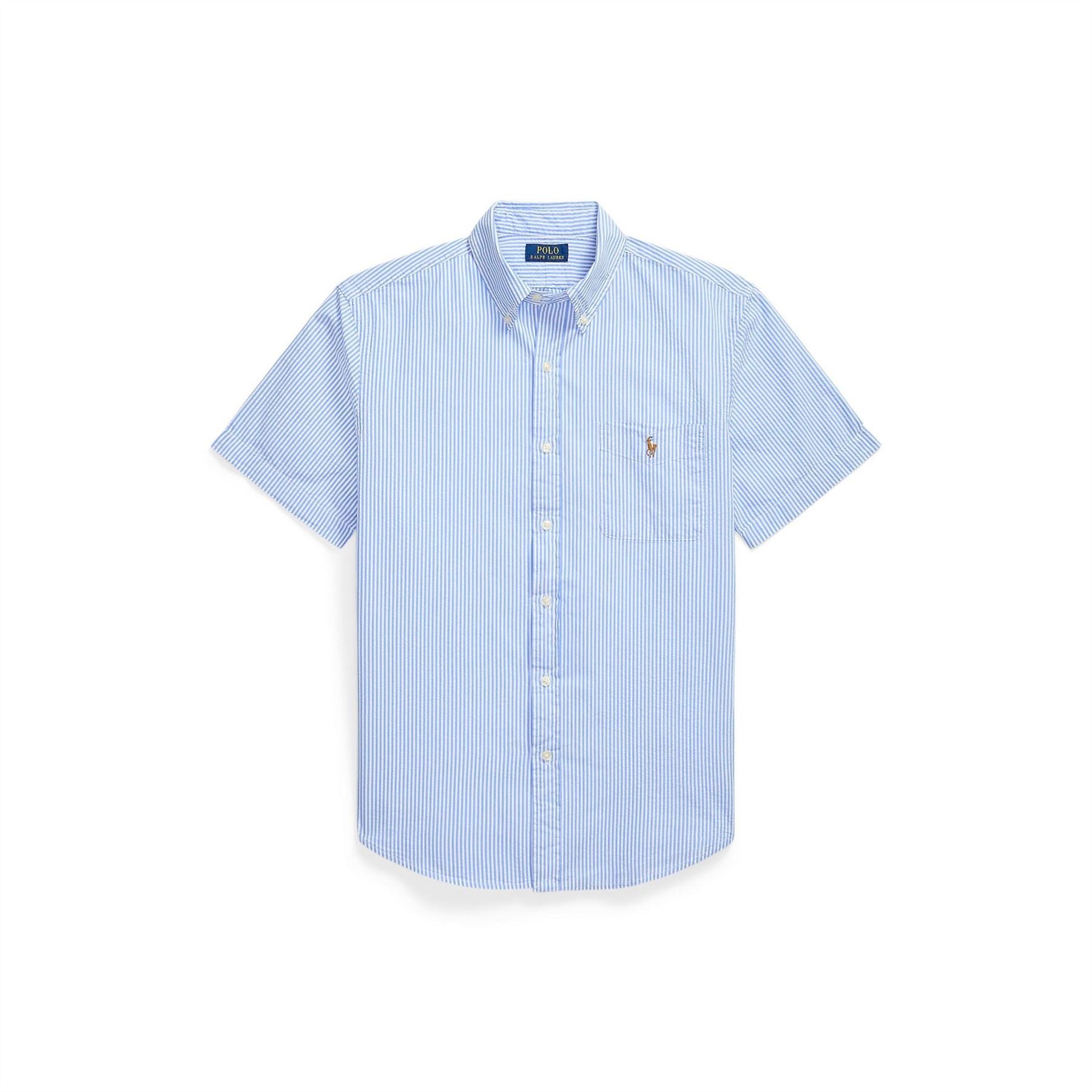 Polo Ralph Lauren Striped Seersucker Short Sleeve Patterned Shirt