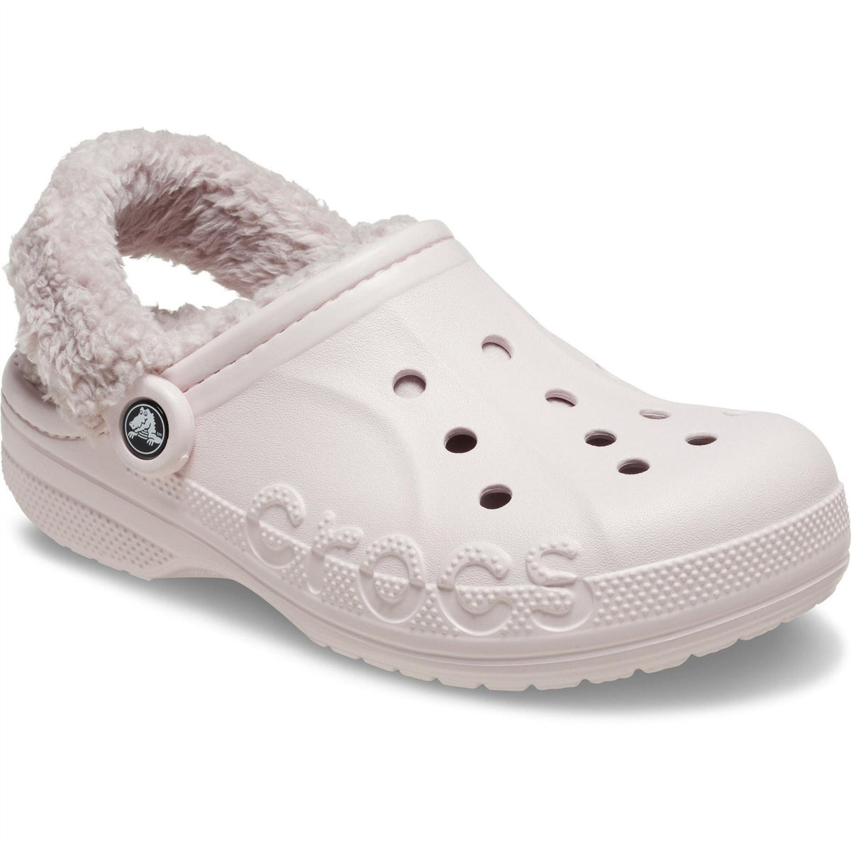 Crocs Baya Lined Fuzz Strap Mule Slippers