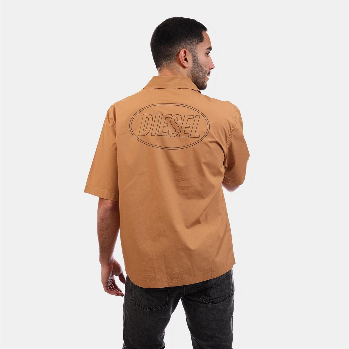 Diesel Cuban Notch Collar Short Sleeve Shirt