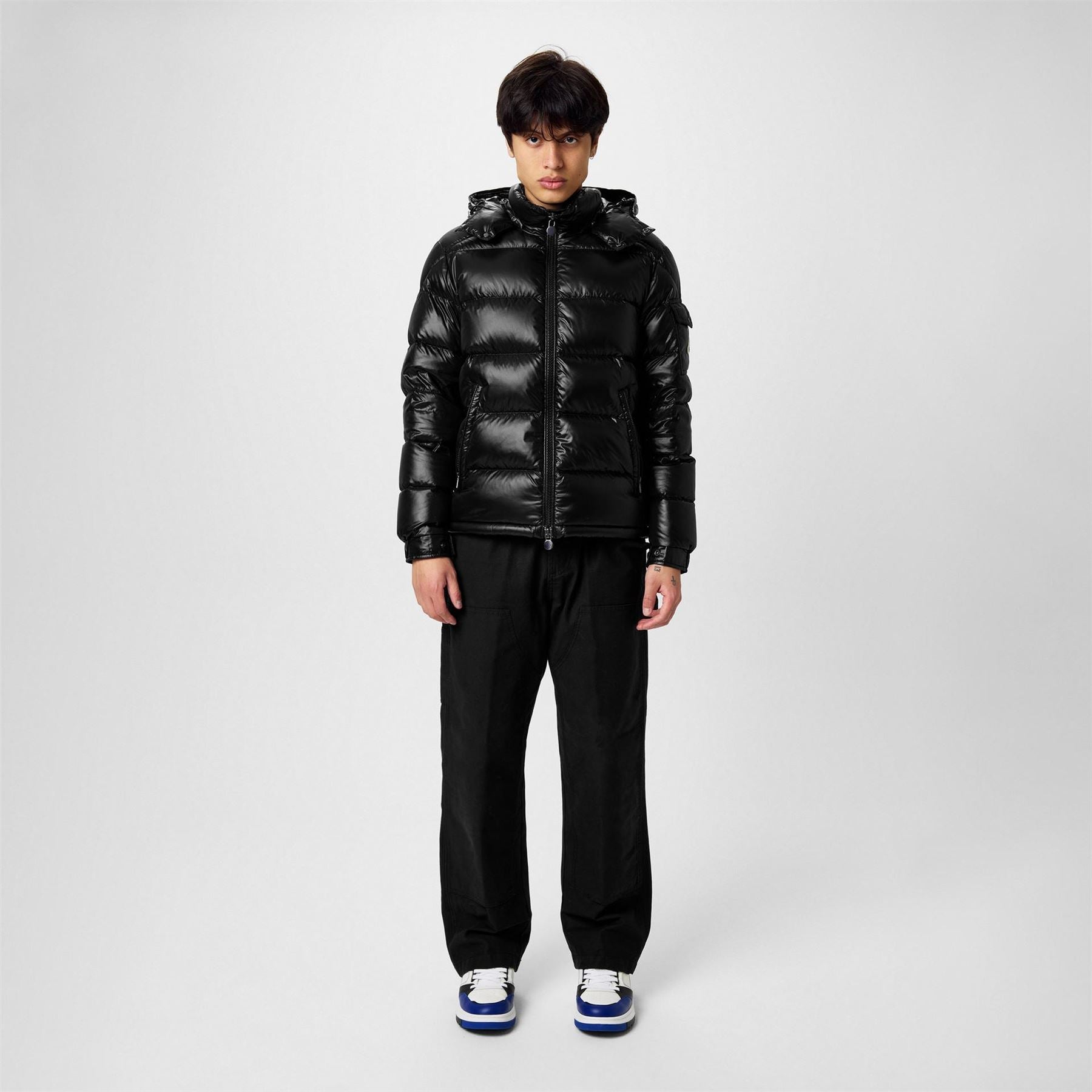 Moncler Maya Waterproof Down Detachable Hood Short Puffer Jacket