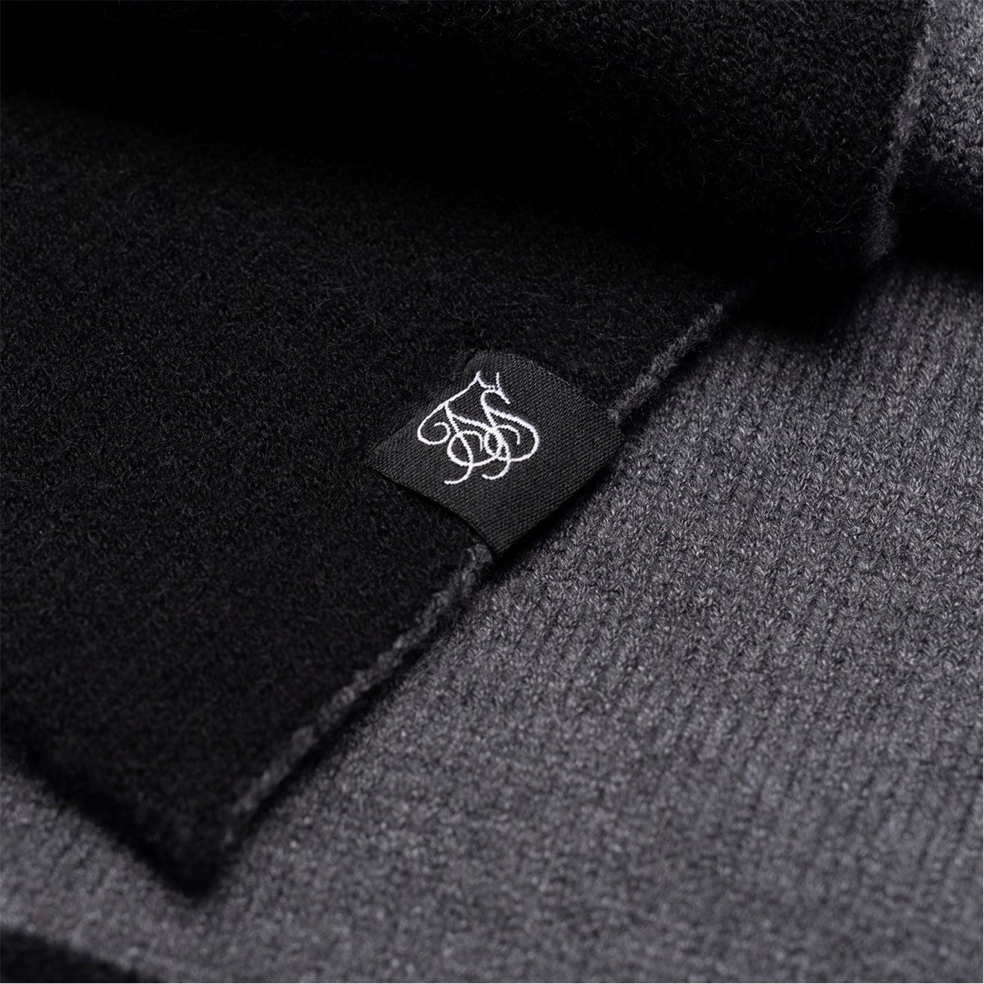 SikSilk Lettering Color Block Oblong Scarf with Logo