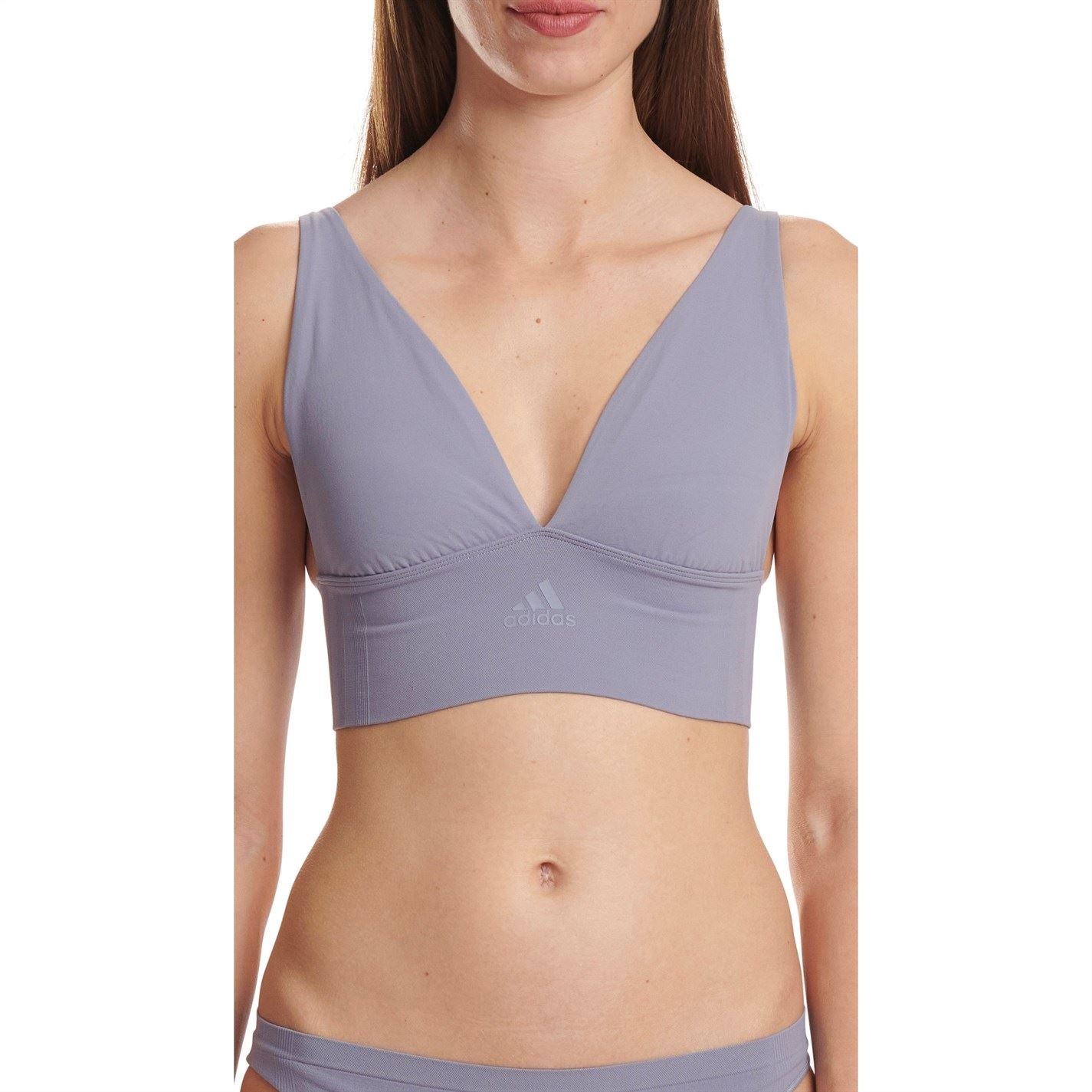 adidas Sport Active Seamless Micro Stretch Long Line Plunge Bra