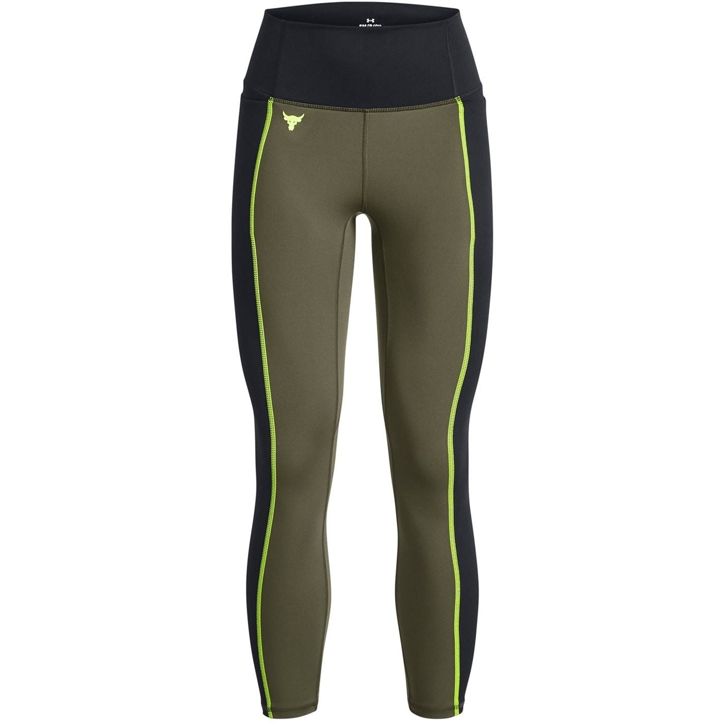 Under Armour Womens Project Rock Colourblock Ankle Gym Leggings