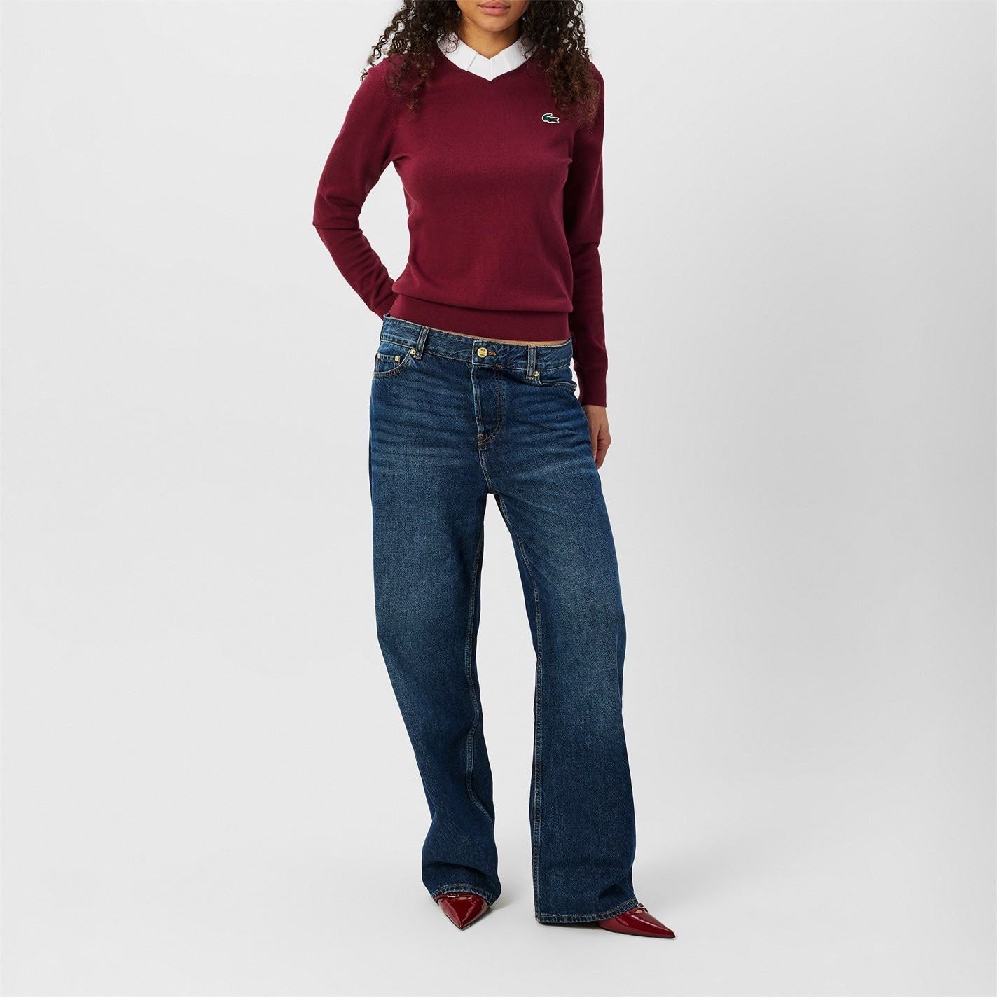 Lacoste Crocodile Print Regular Fit Long Sleeve Sweater